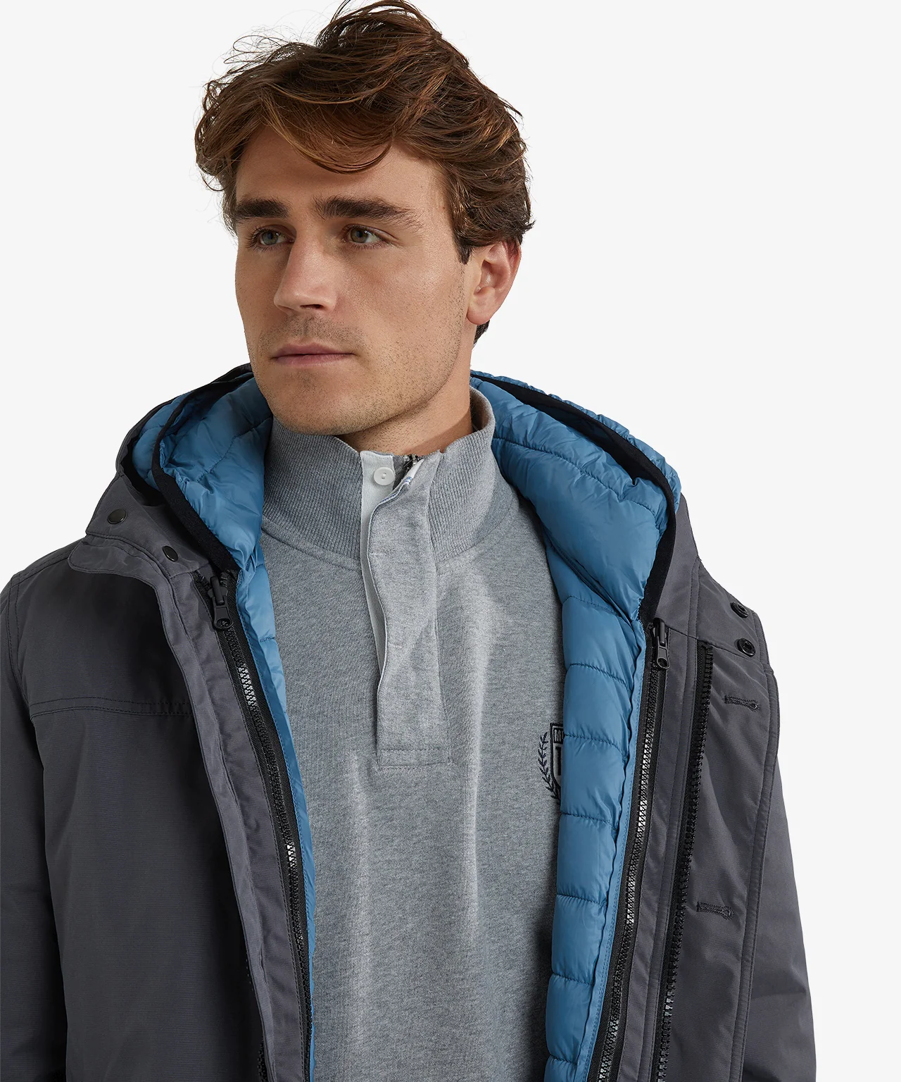 2-in-1 Parka Jacket | Dark Grey - Image 6