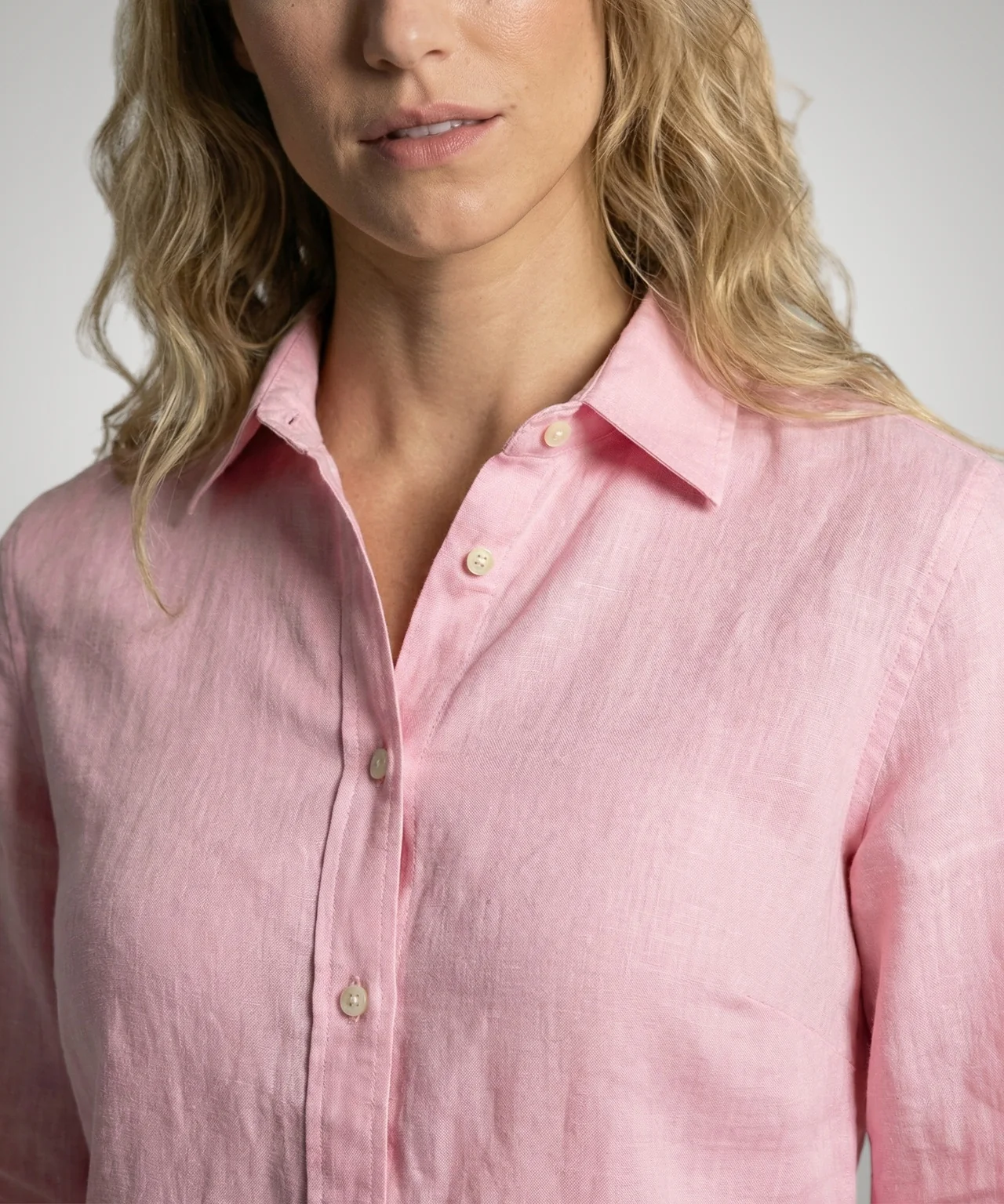 Blouse Cotton Linen | Light Pink - Image 5