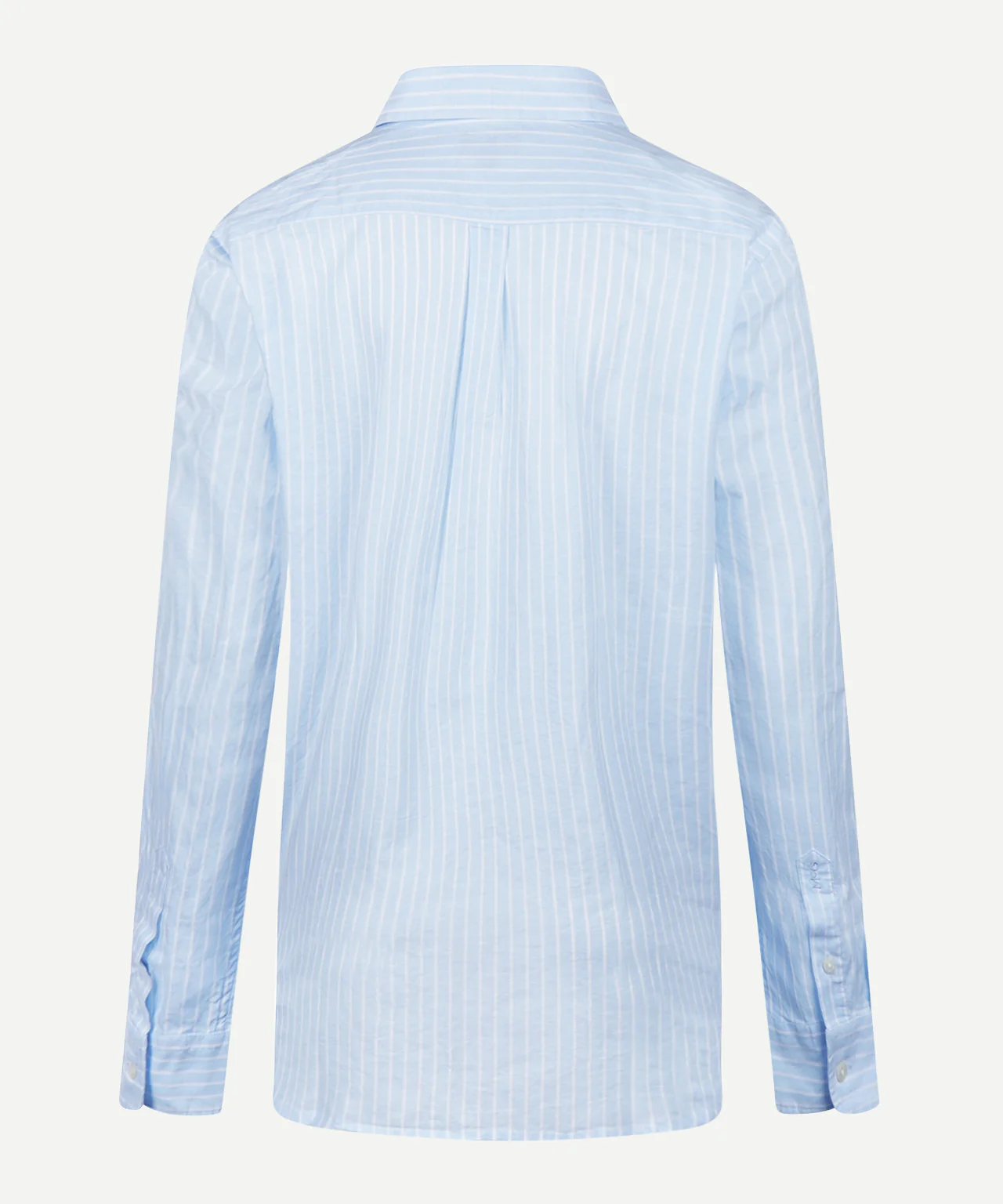Cotton Linen Stripe Blouse | Light Blue - Image 4
