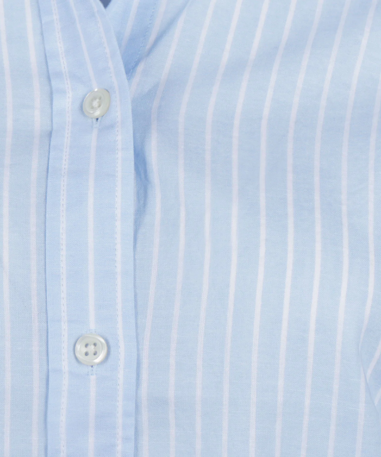 Cotton Linen Stripe Blouse | Light Blue - Image 6