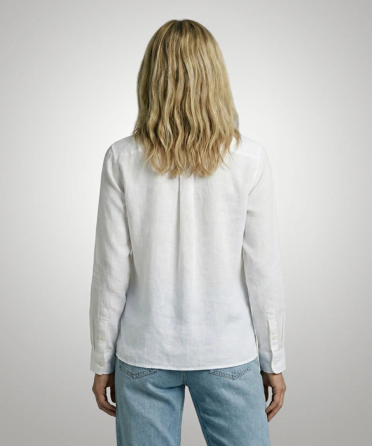 Cotton Linen Blouse | White - Image 3