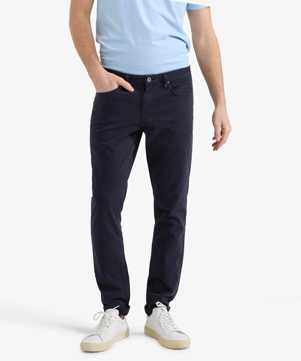 Trousers 5-pocket Slim Fit | Navy - Image 2