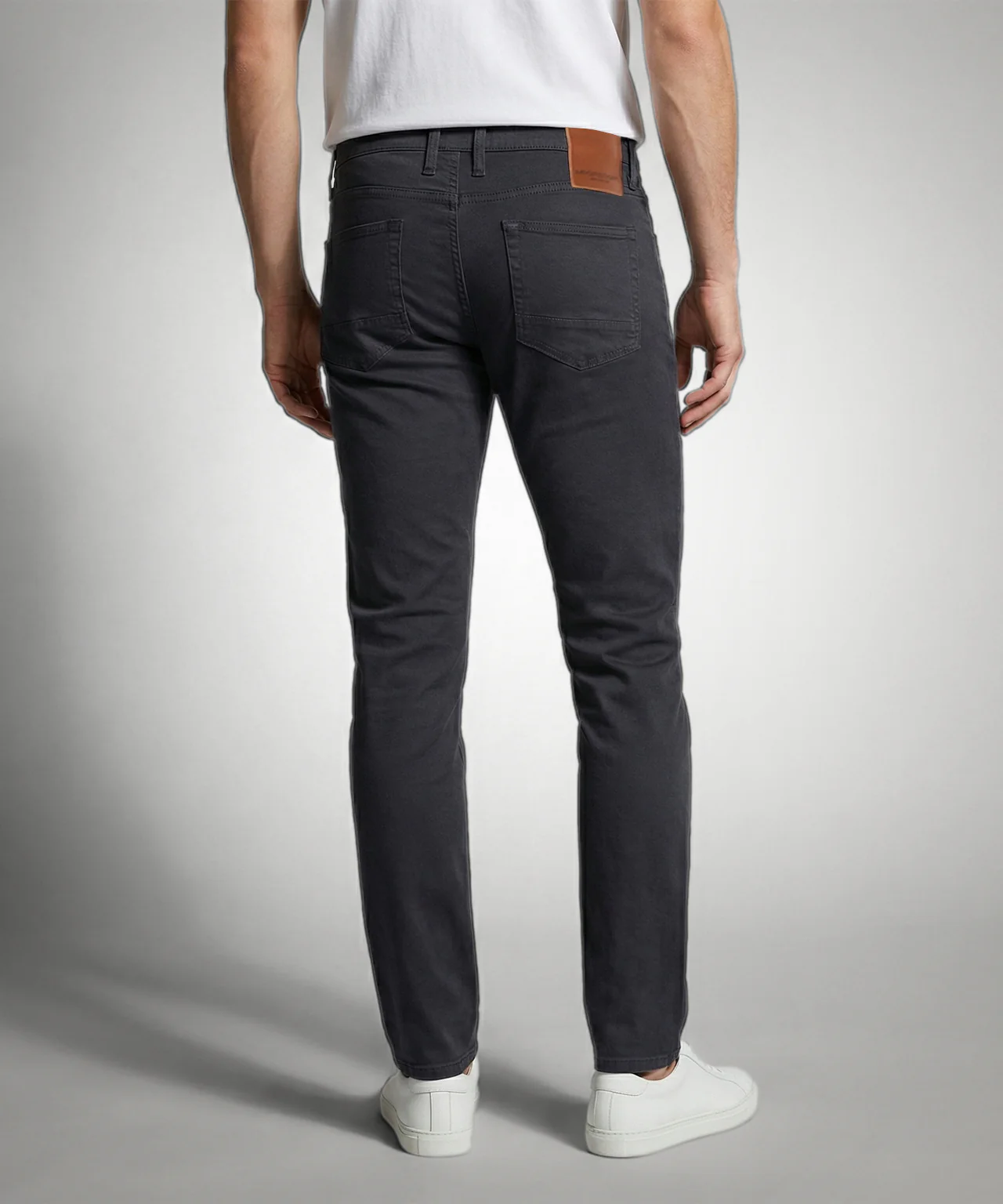 Trousers Five Pocket Garment Dyed | Navy - Image 3