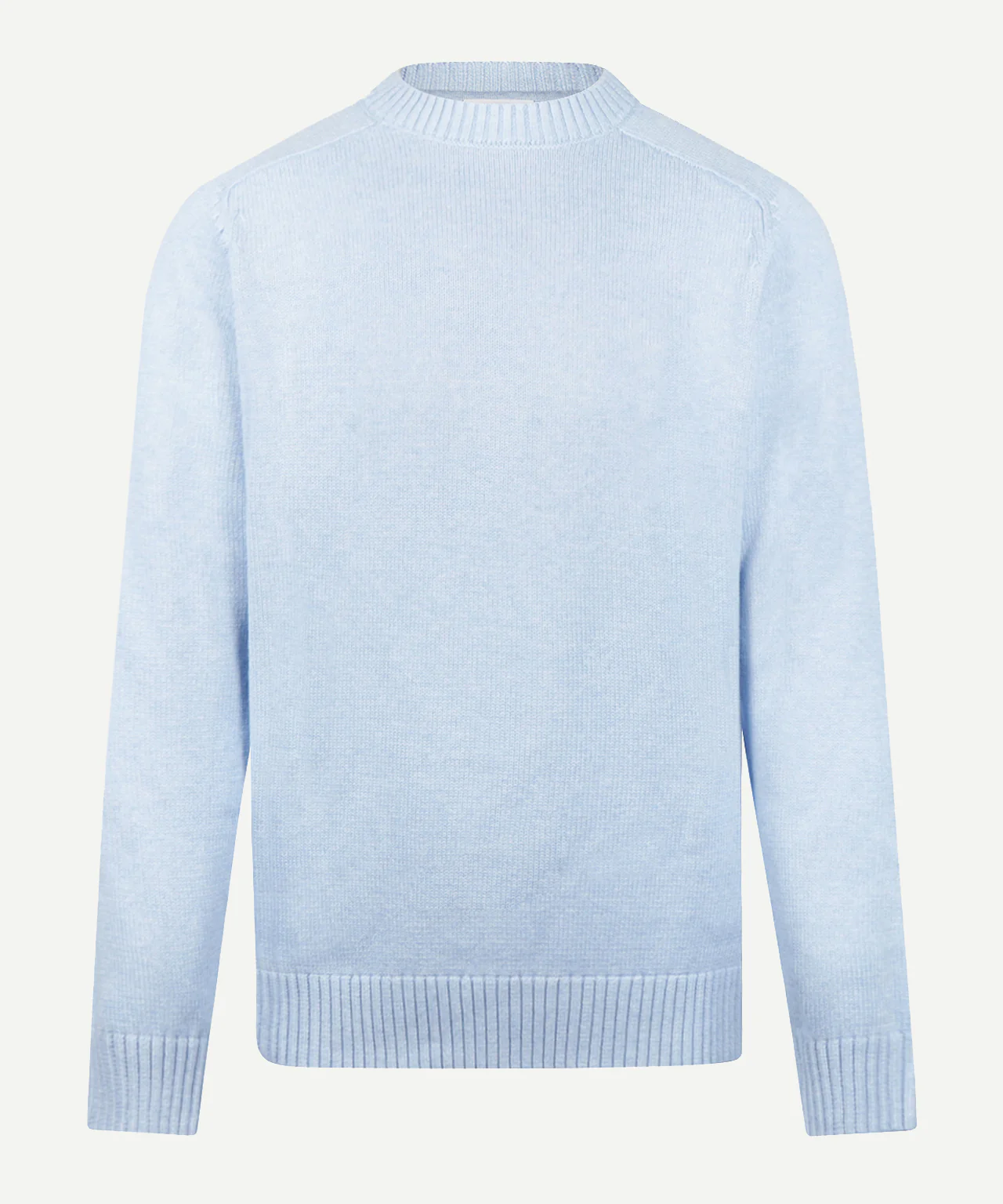 Cotton Crew Neck Sweater | Light Blue - Image 2