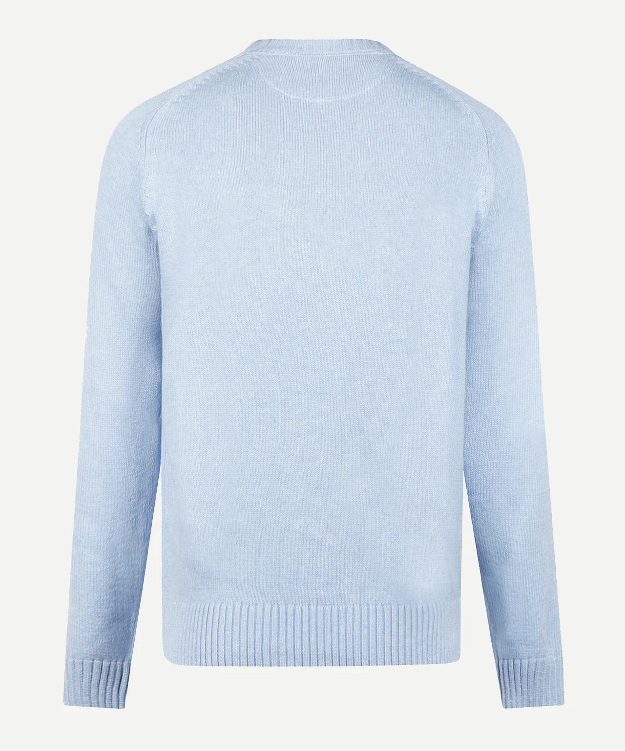 Cotton Crew Neck Sweater | Light Blue - Image 4