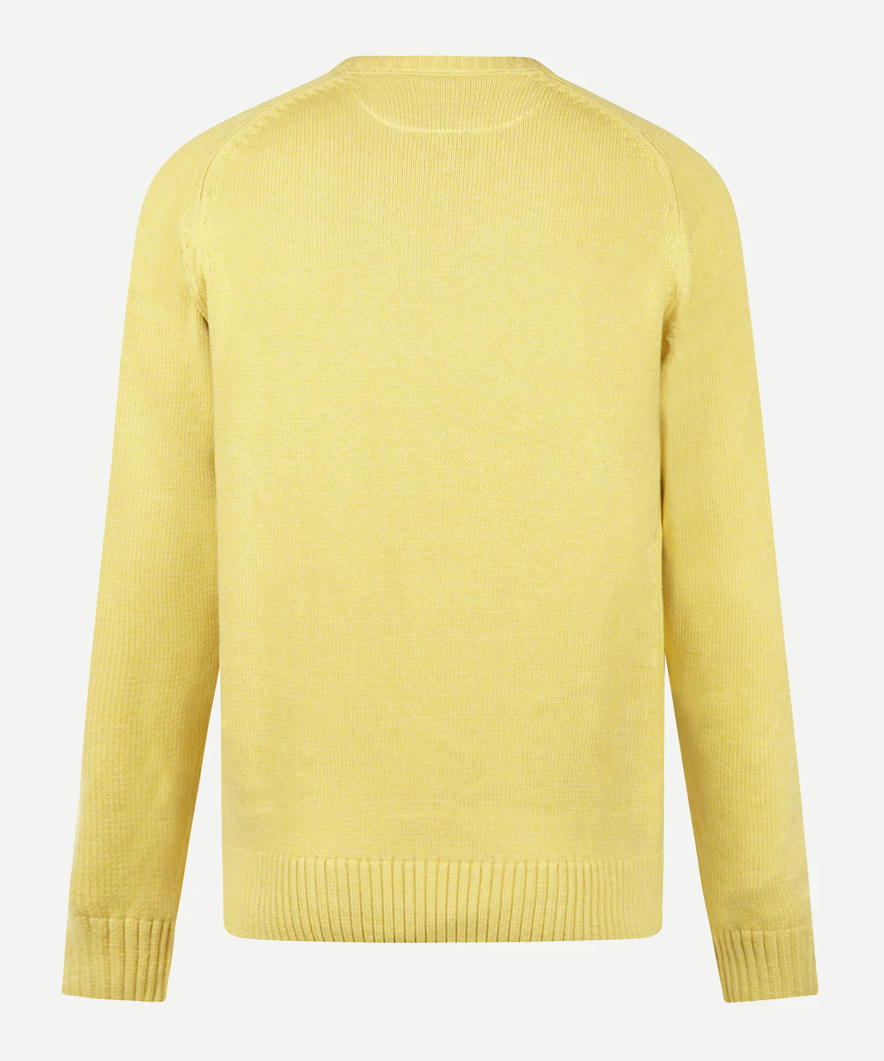 Cotton Crew Neck Sweater | Light Yellow - Image 4
