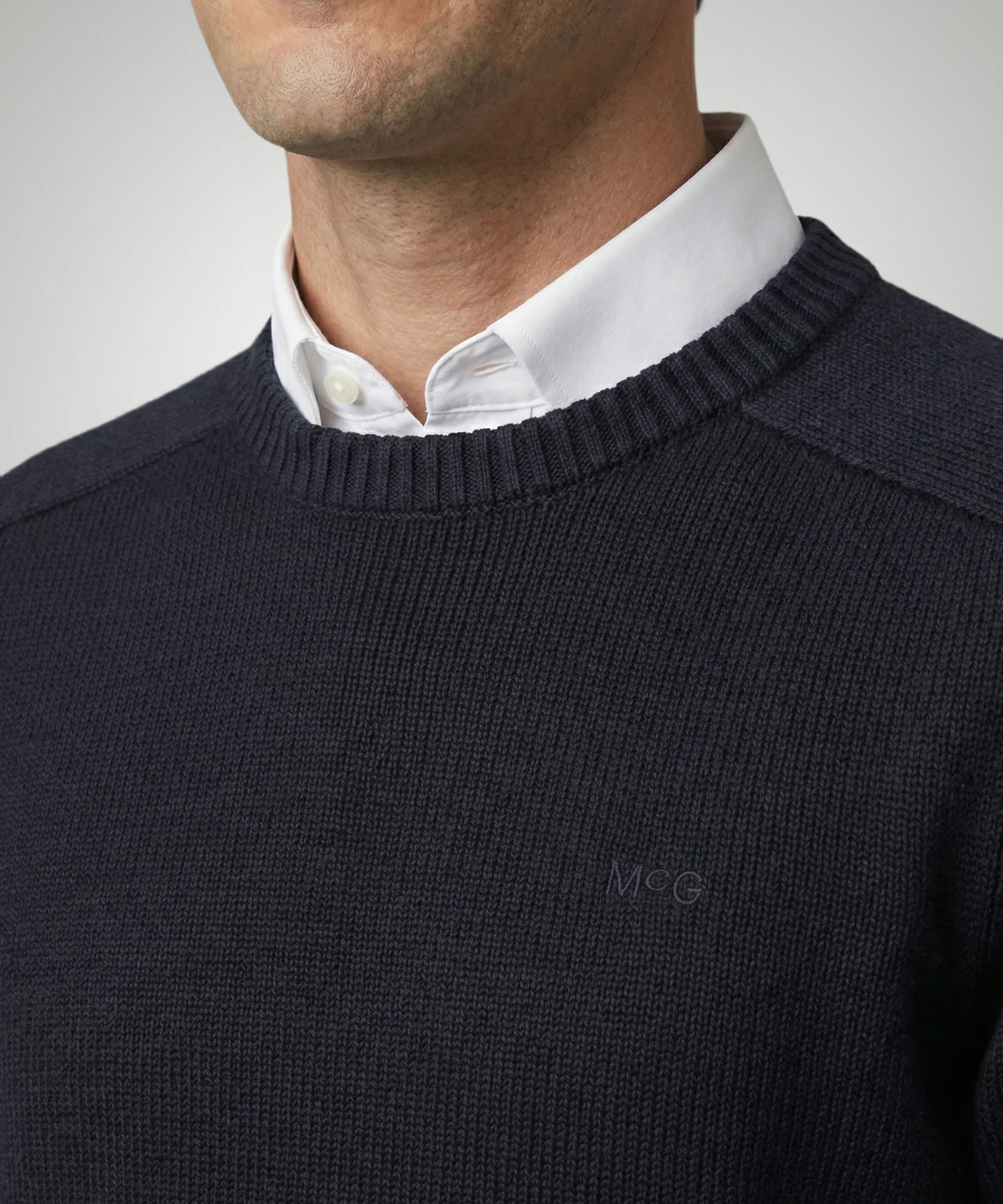 Cotton Crew Neck Sweater | Navy - Image 5