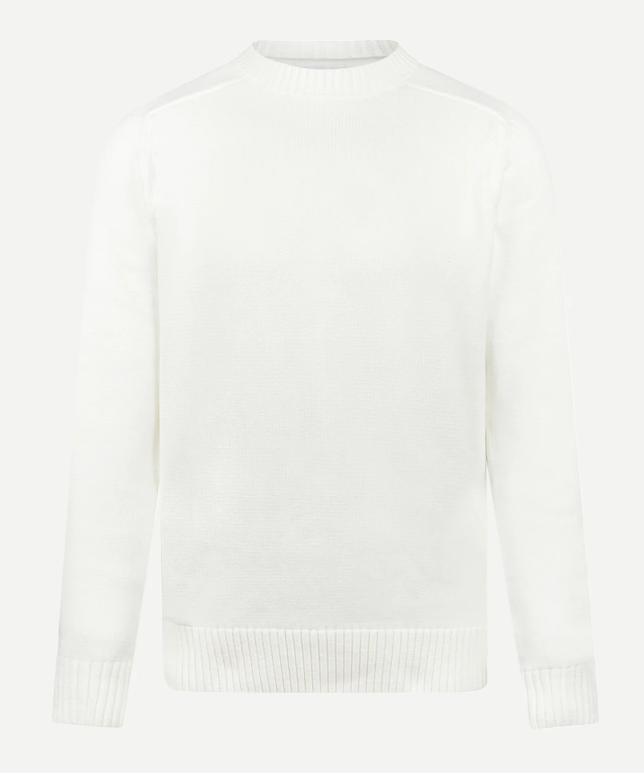 Cotton Crew Neck Sweater | Off White - Image 2