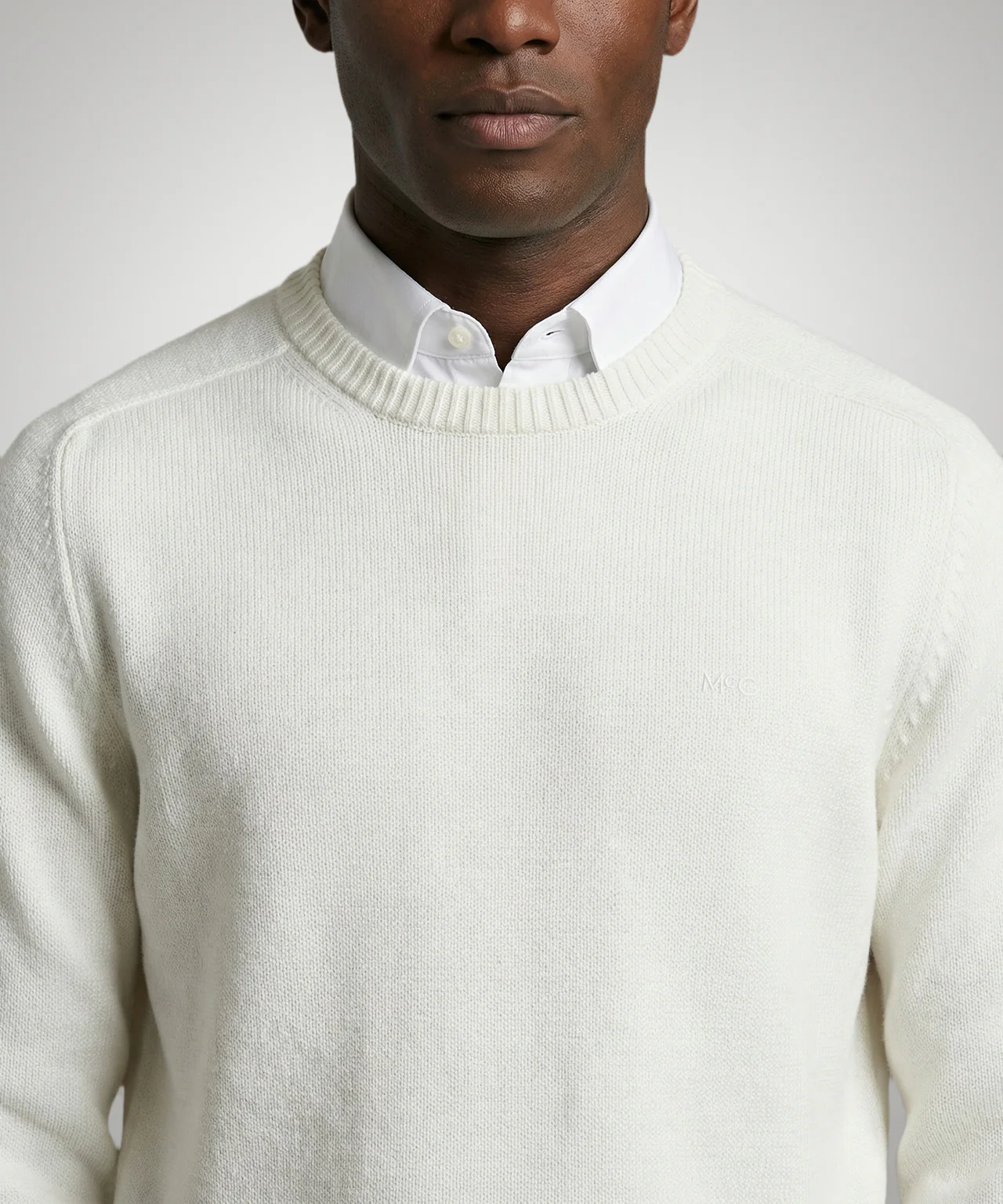 Cotton Crew Neck Sweater | Off White - Image 5