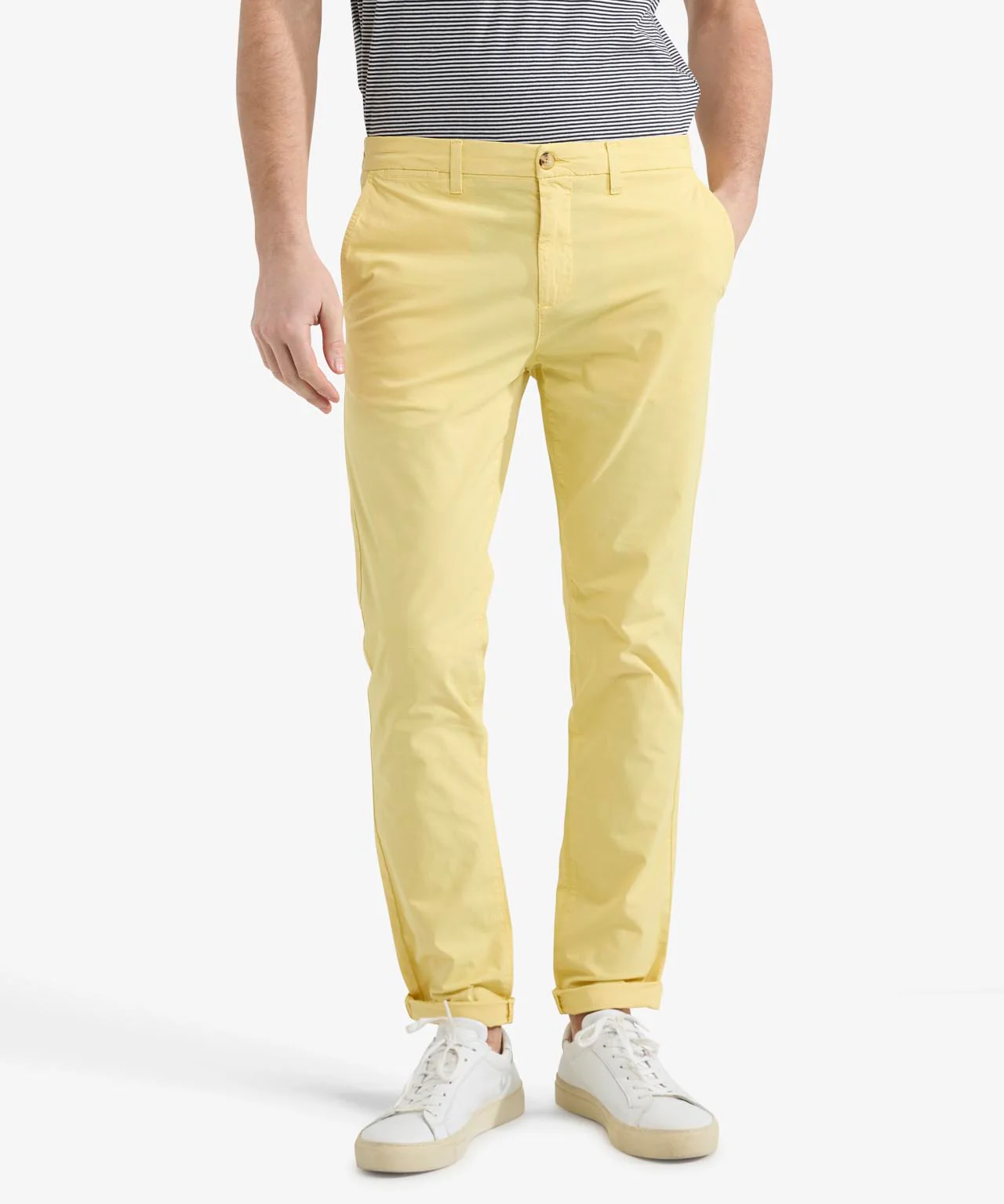 Chino Poplin Modern Fit | LemonYellow - Image 2