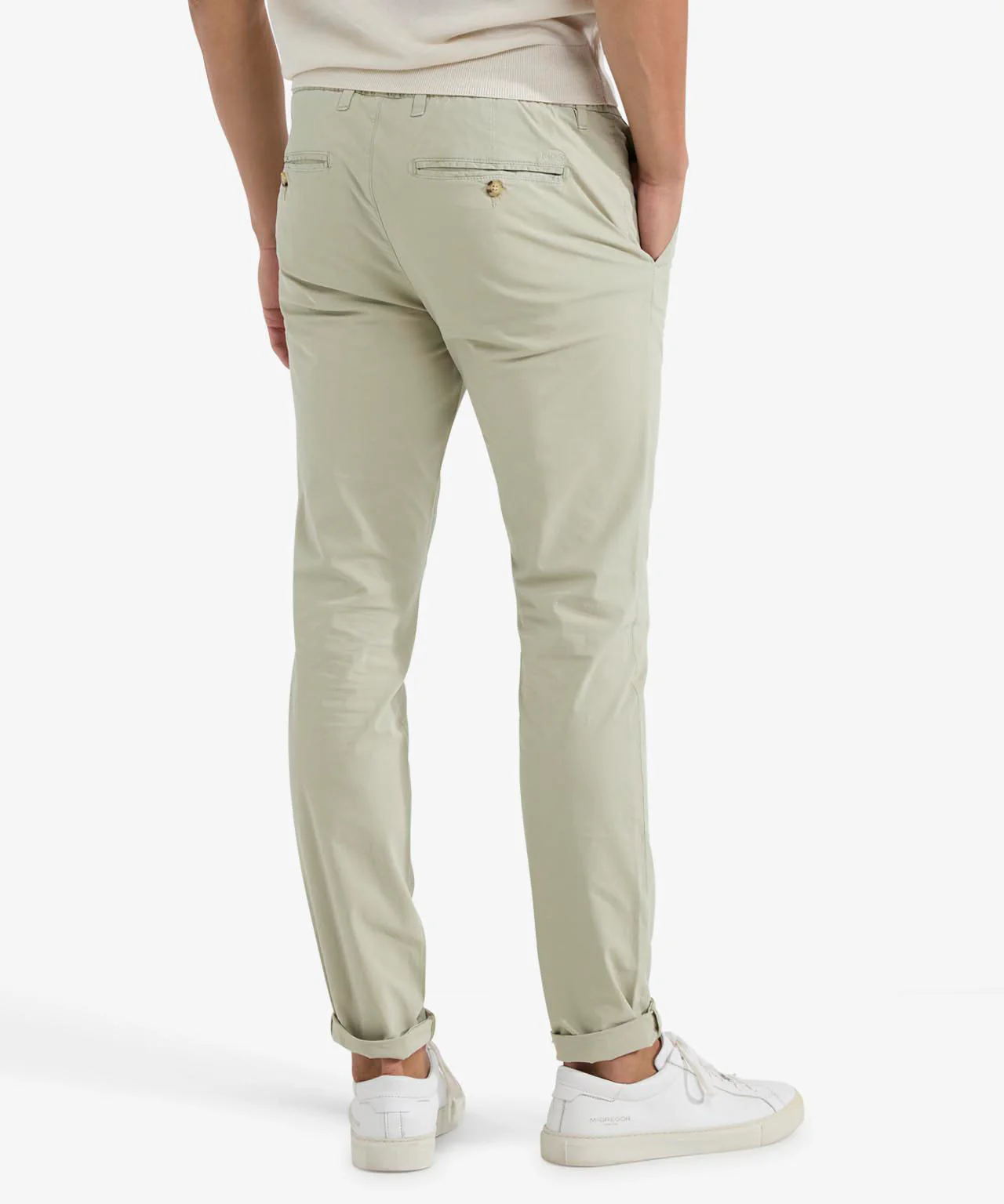 Chino Poplin Modern Fit | Light Olive - Image 4