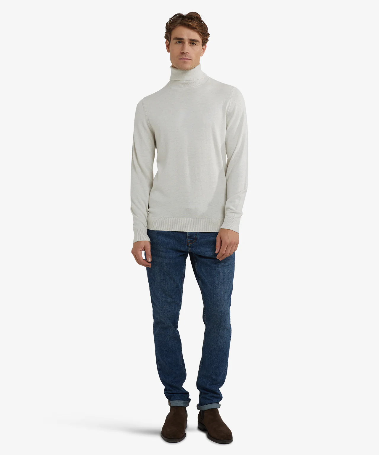 Turtleneck Cotton Merino Wool | Off White - Image 3