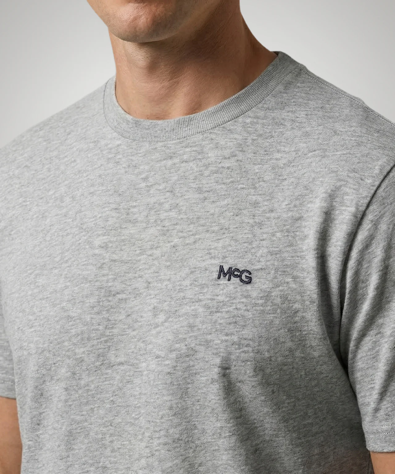 Essential MCG Embr T-Shirt | Medium Gray Melange - Image 5