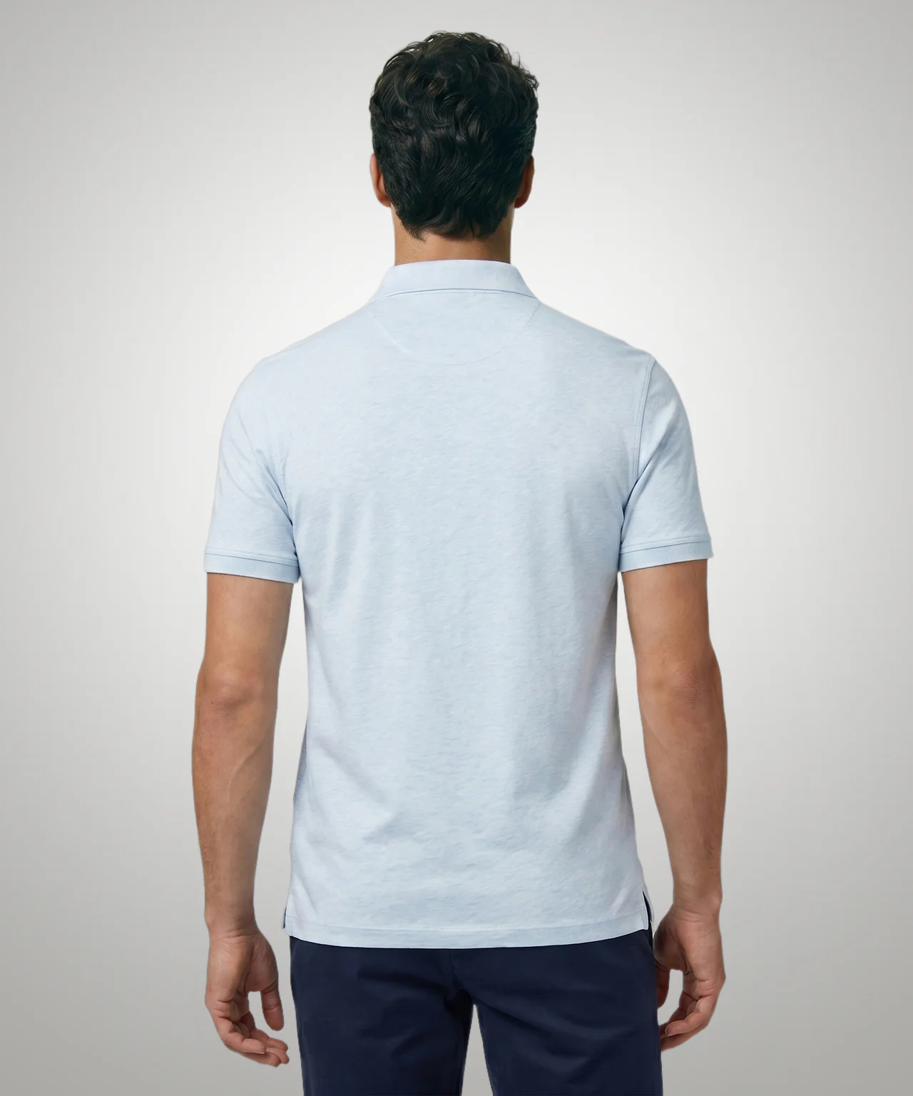 Jersey Polo Melange | Light Blue - Image 3