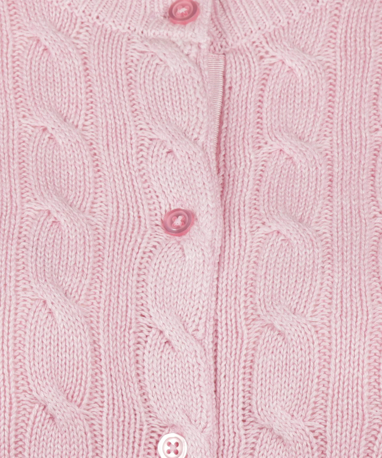 Cardigan Cable Knit Cotton-Cashmere | Light Pink - Image 6