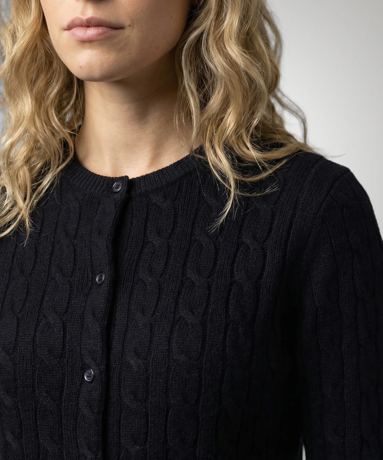 Cardigan Cable Knit Cotton-Cashmere | Navy - Image 5