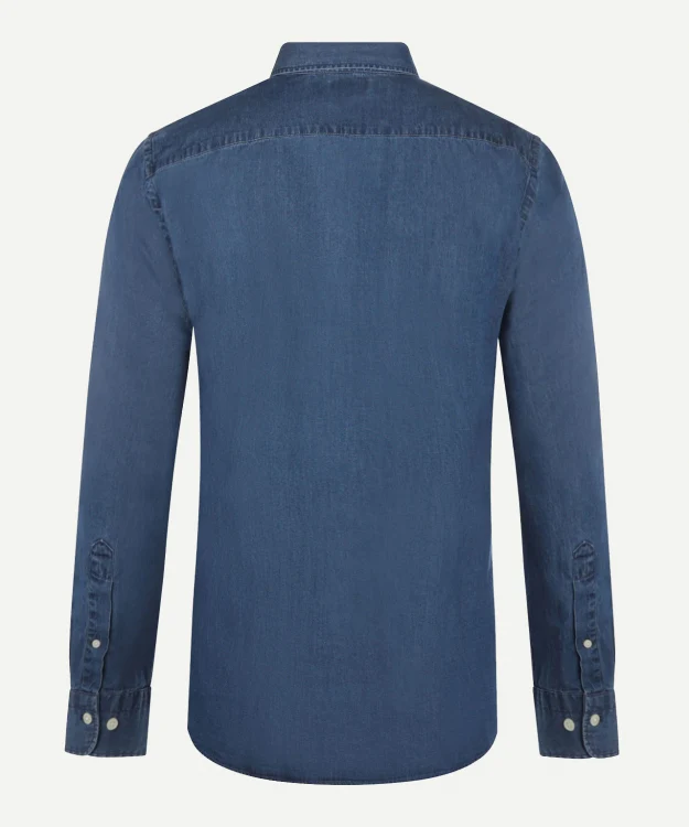 Denim-look shirt | Medium Blue - Image 4