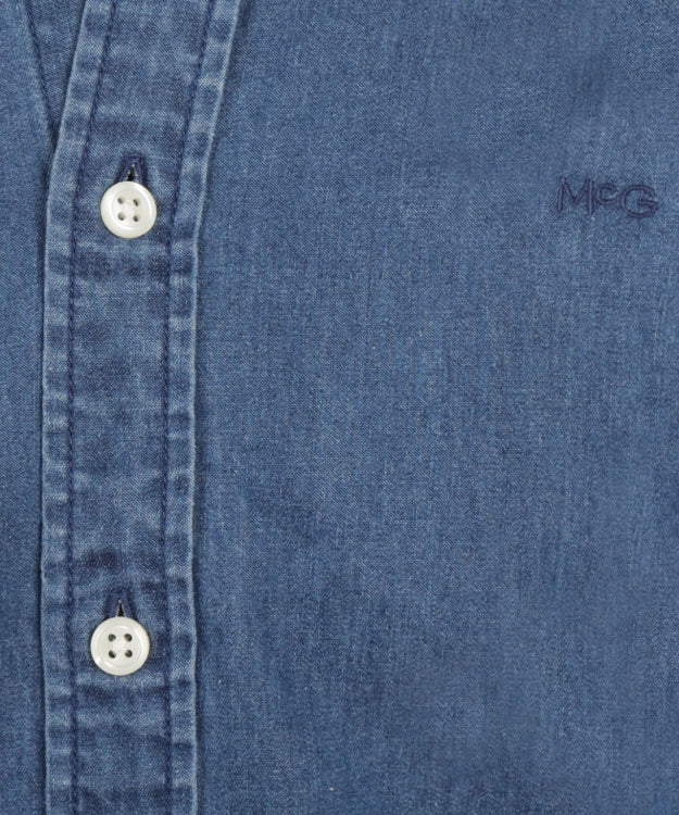 Denim-look shirt | Medium Blue - Image 6