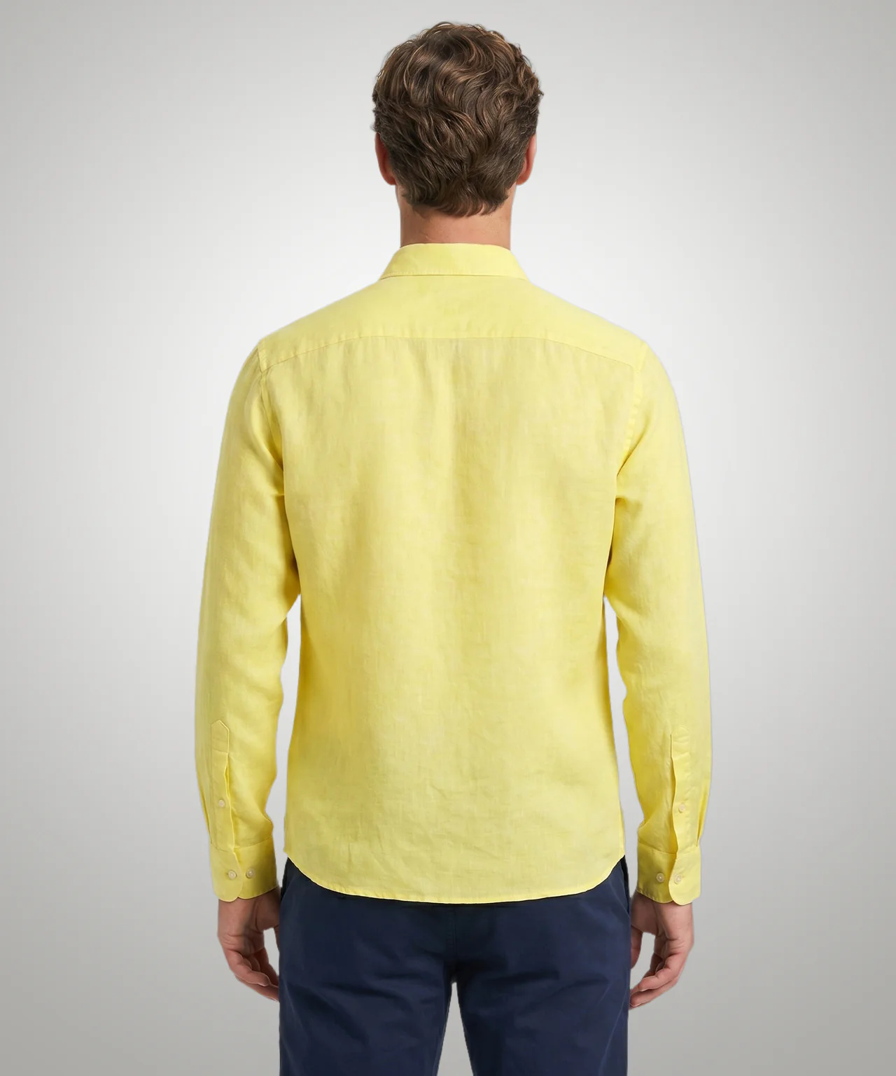 Cotton Linen Shirt | Light Yellow - Image 3