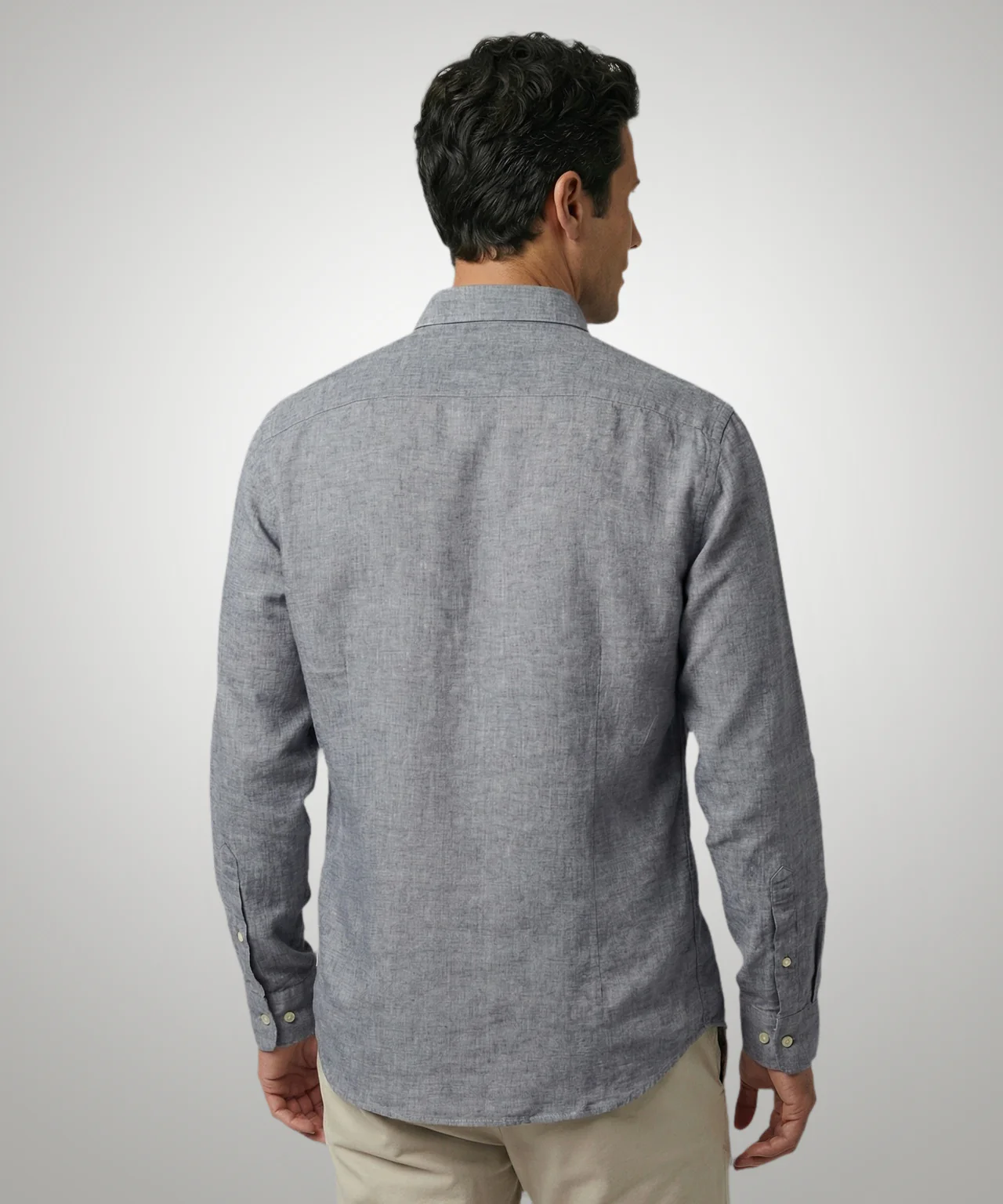 Shirt Cotton Linen | Navy - Image 3