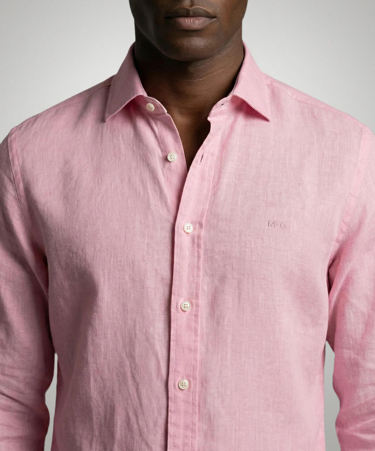 Shirt Cotton Linen | Pink - Image 5