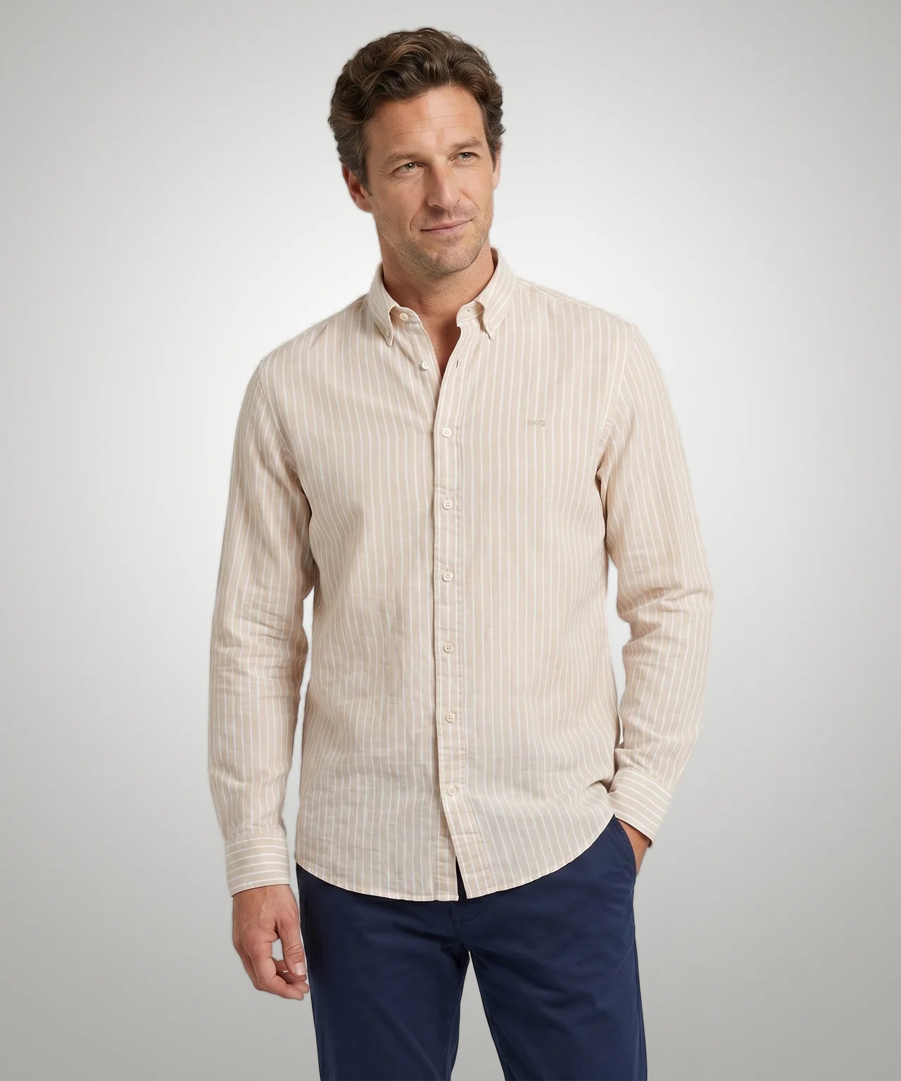 Shirt Cotton Linen Stripe | Kit