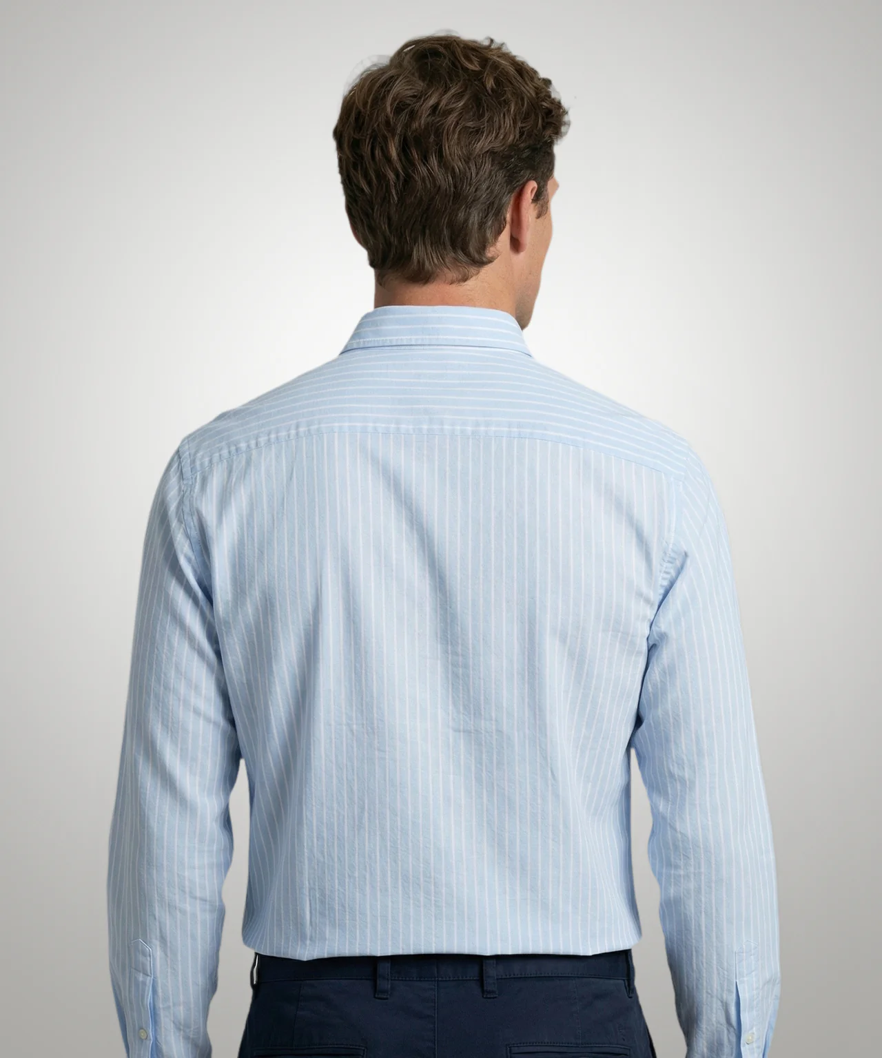 Shirt Cotton Linen Stripe | Light Blue - Image 3