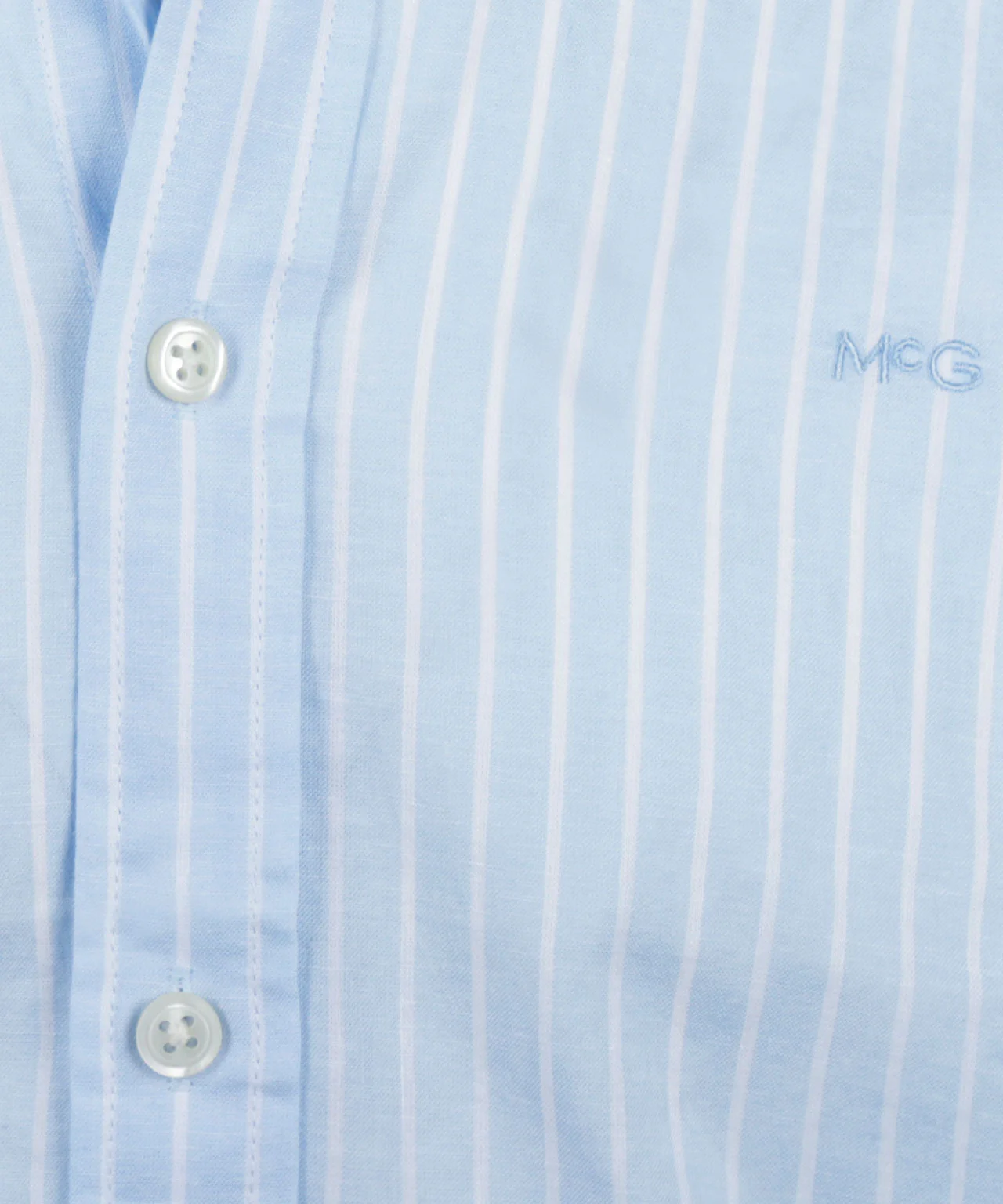 Shirt Cotton Linen Stripe | Light Blue - Image 6