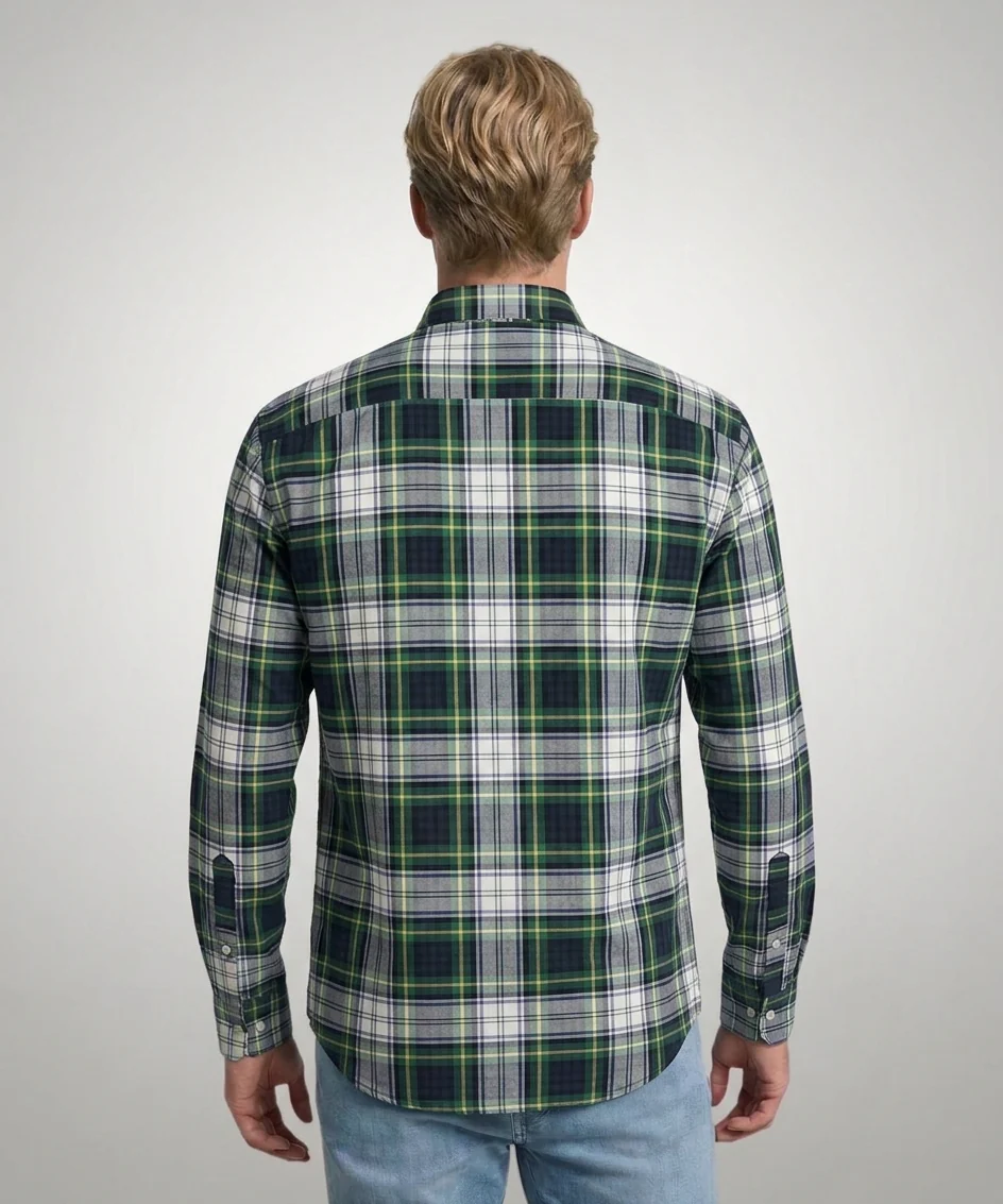 Oxford Check Shirt | Navy - Image 3