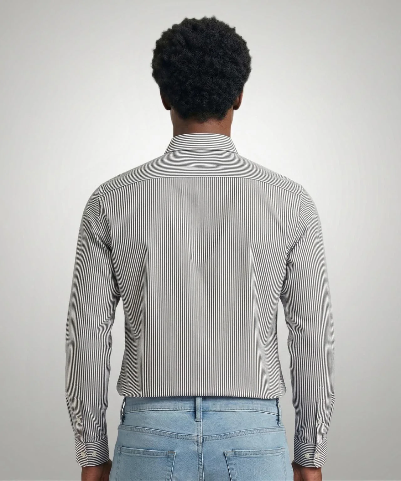 Shirt Poplin Stripe | Navy - Image 3