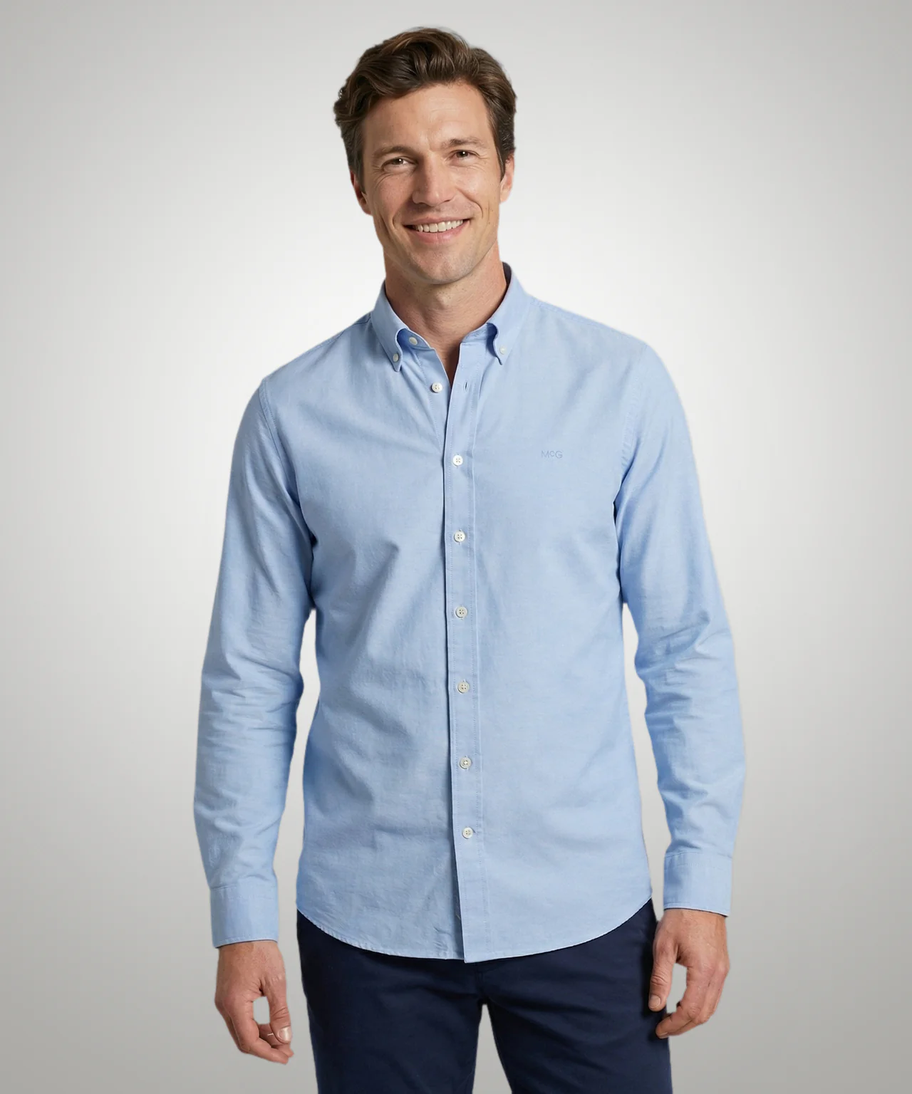 Stretch Piqué Shirt | Light Blue