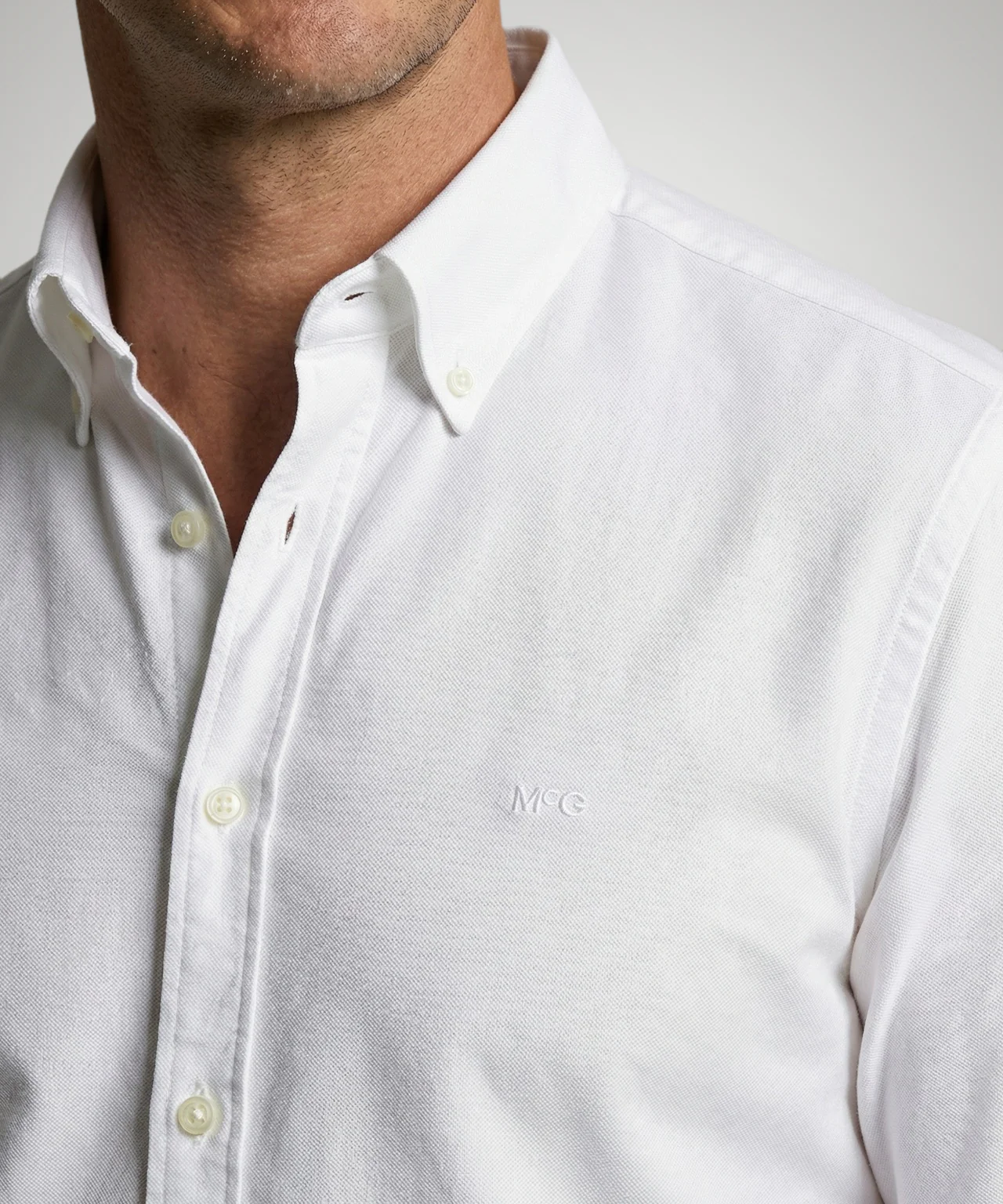 Stretch Piqué Shirt | White - Image 5