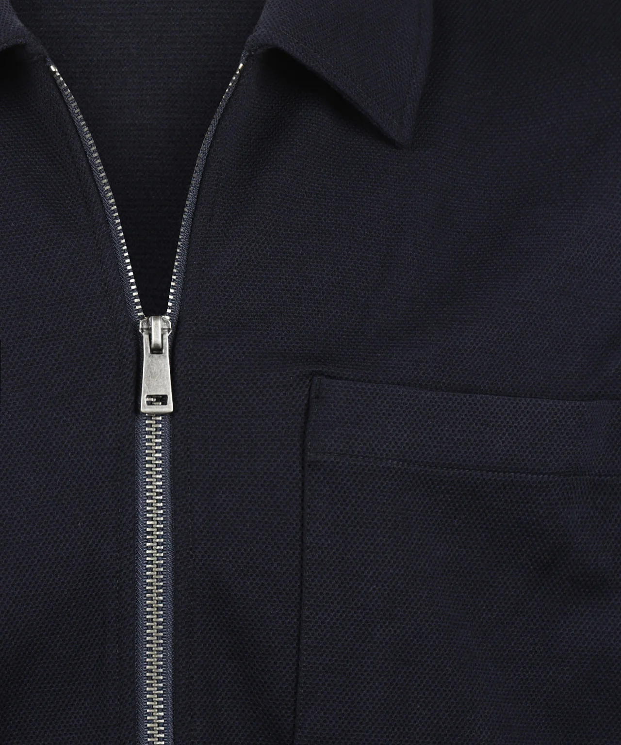 Piqué Jacket | Navy - Image 6