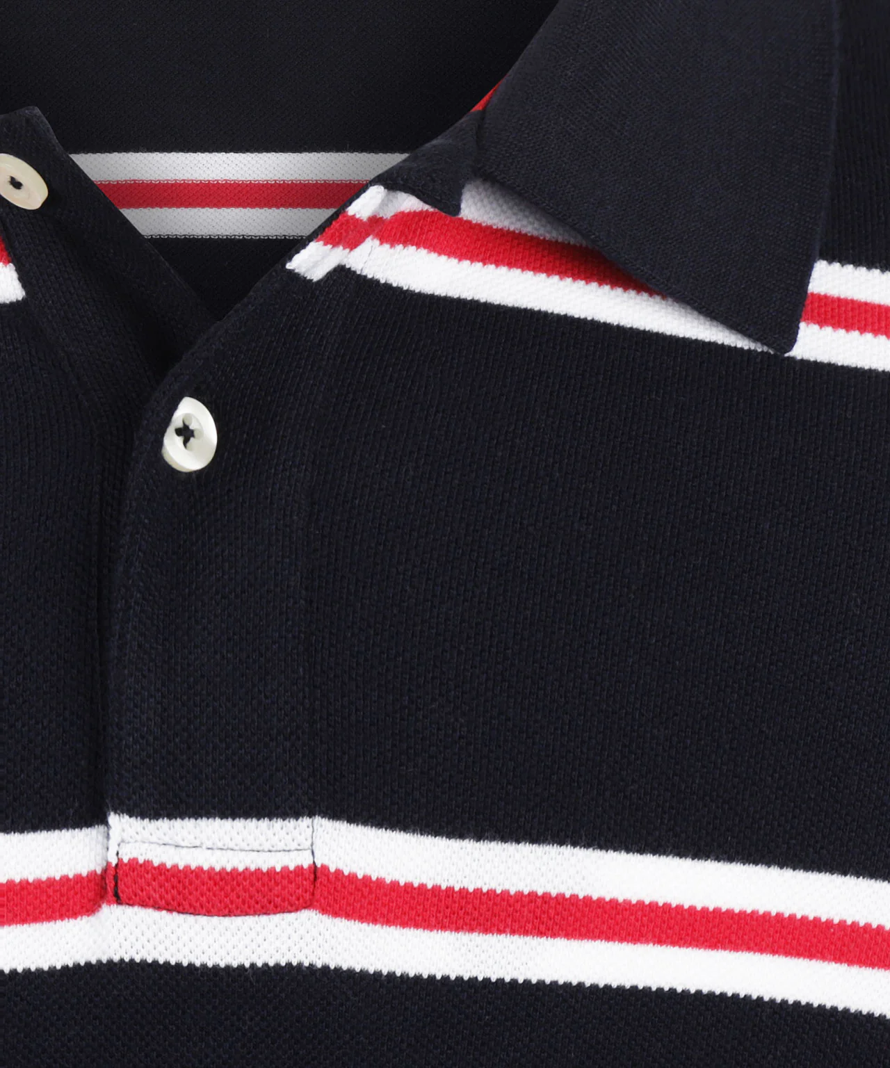 Piqué Polo Striped | Navy - Image 6