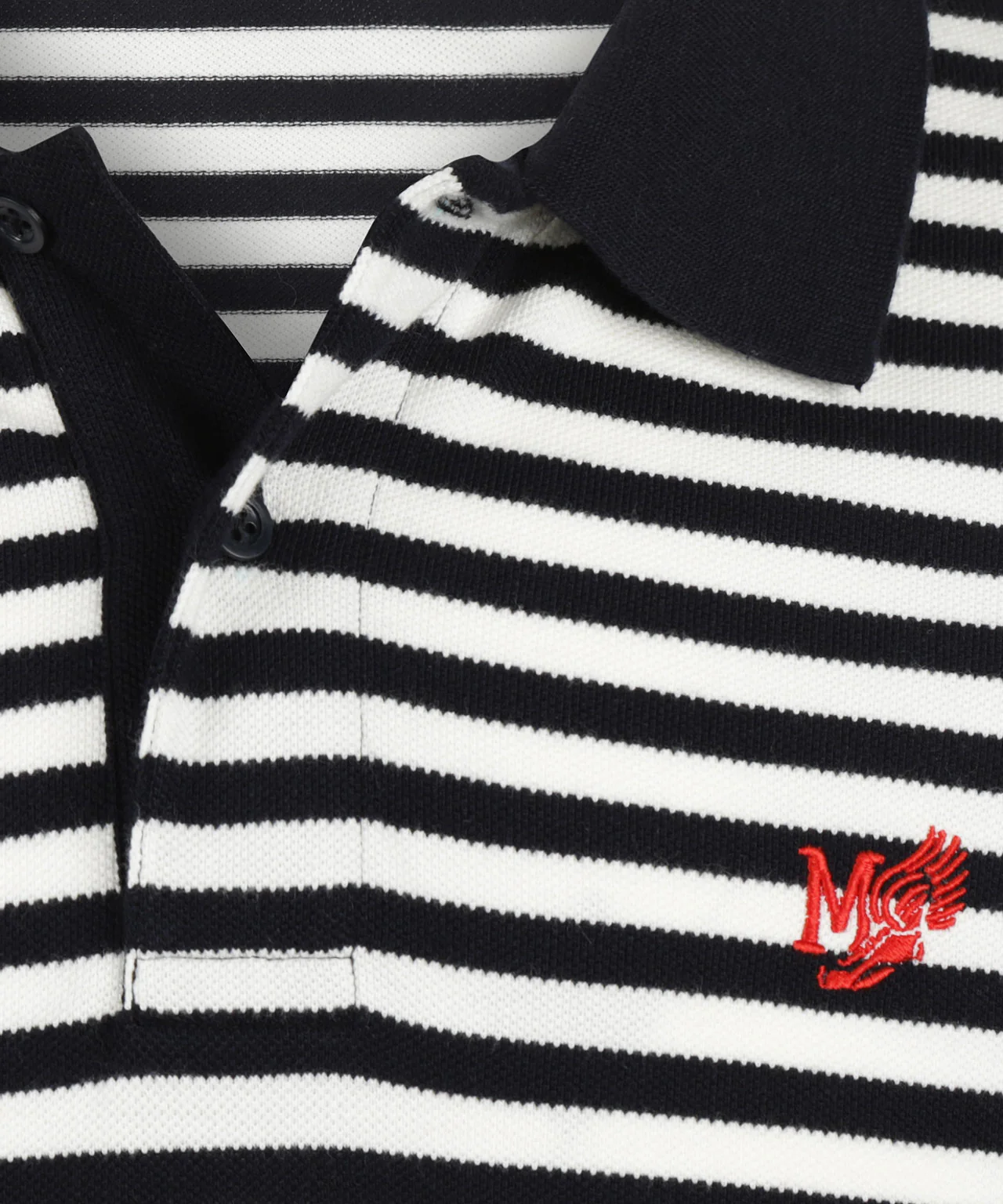 Piqué Polo Stripe | Off White - Image 6