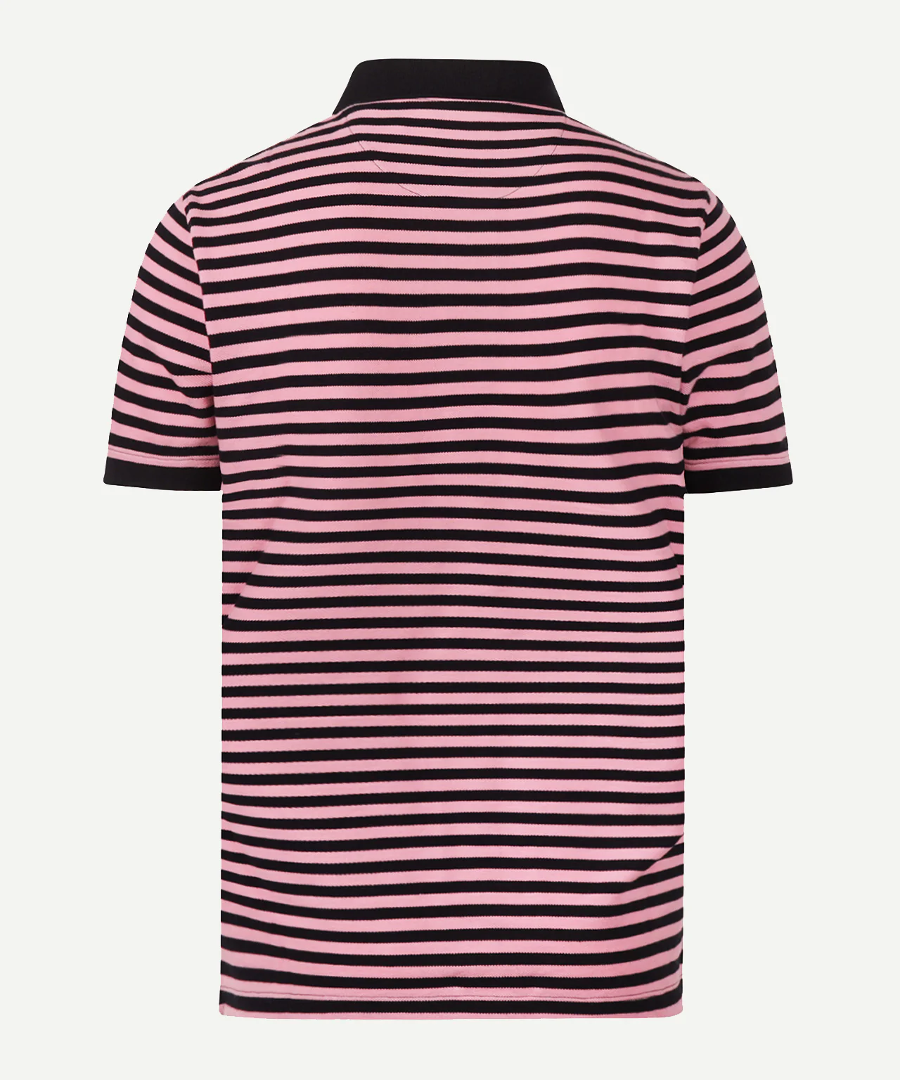 Striped Piqué Polo Shirt | Pink - Image 4