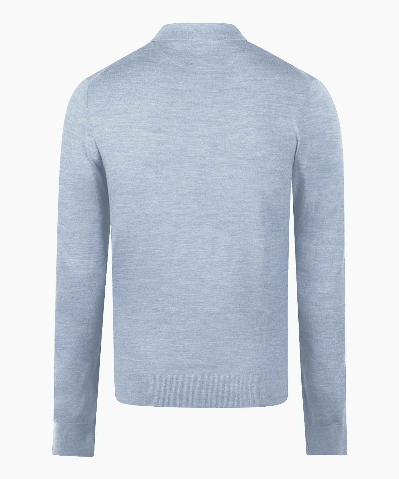 Polo Sweater Merino Wool | Light Blue - Image 4