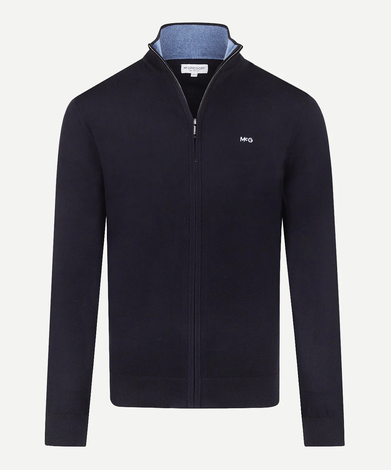 Zip cardigan Cotton Cashmere | Navy - Image 2