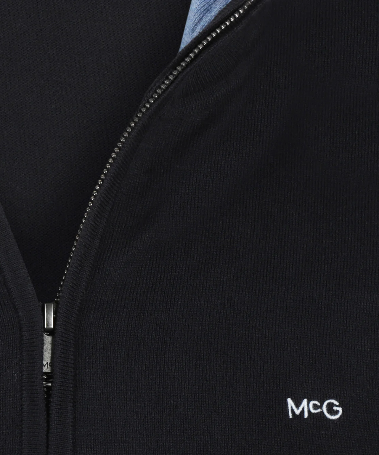 Zip cardigan Cotton Cashmere | Navy - Image 6