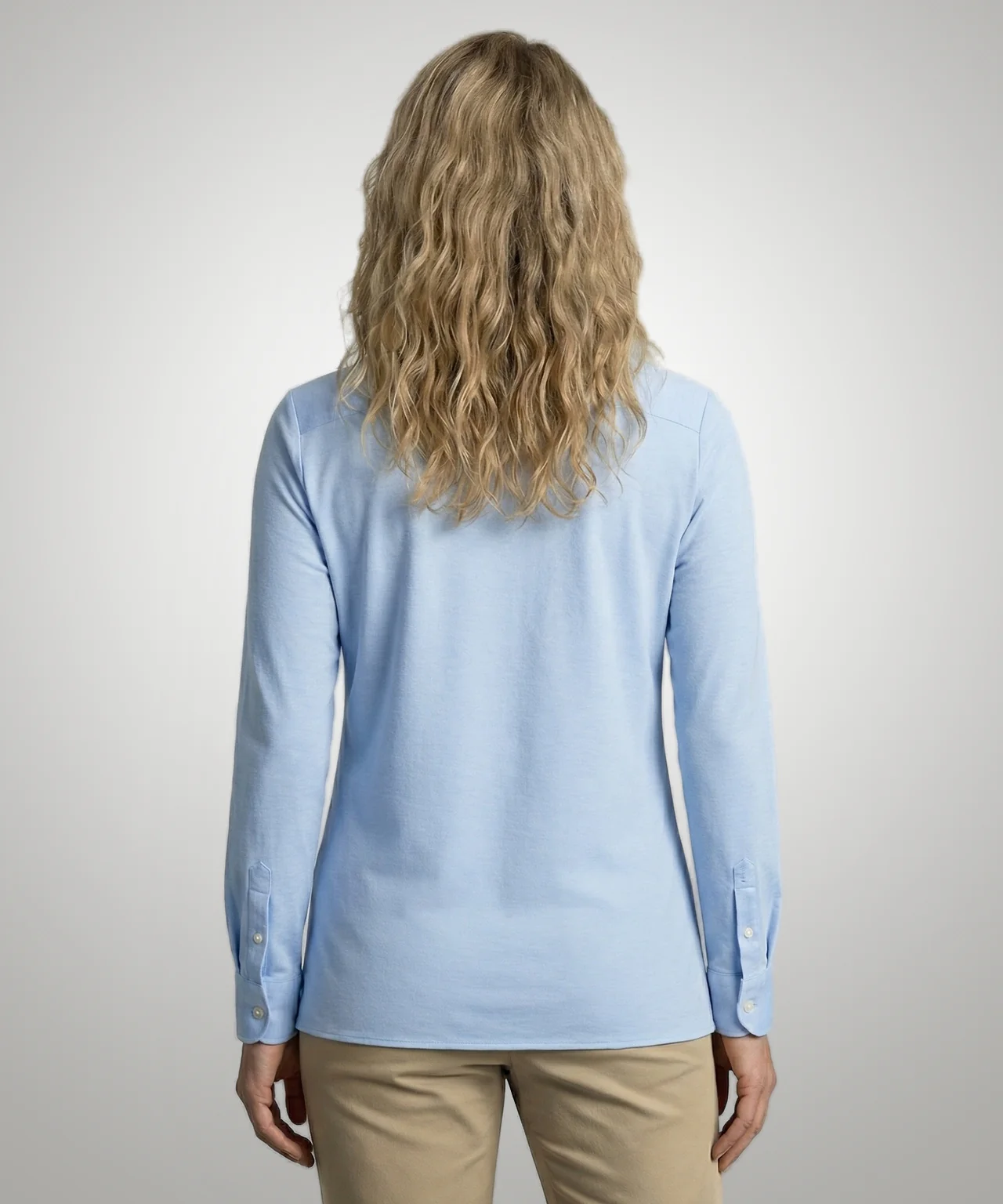 Stretch Piqué Shirt | Light Blue - Image 3
