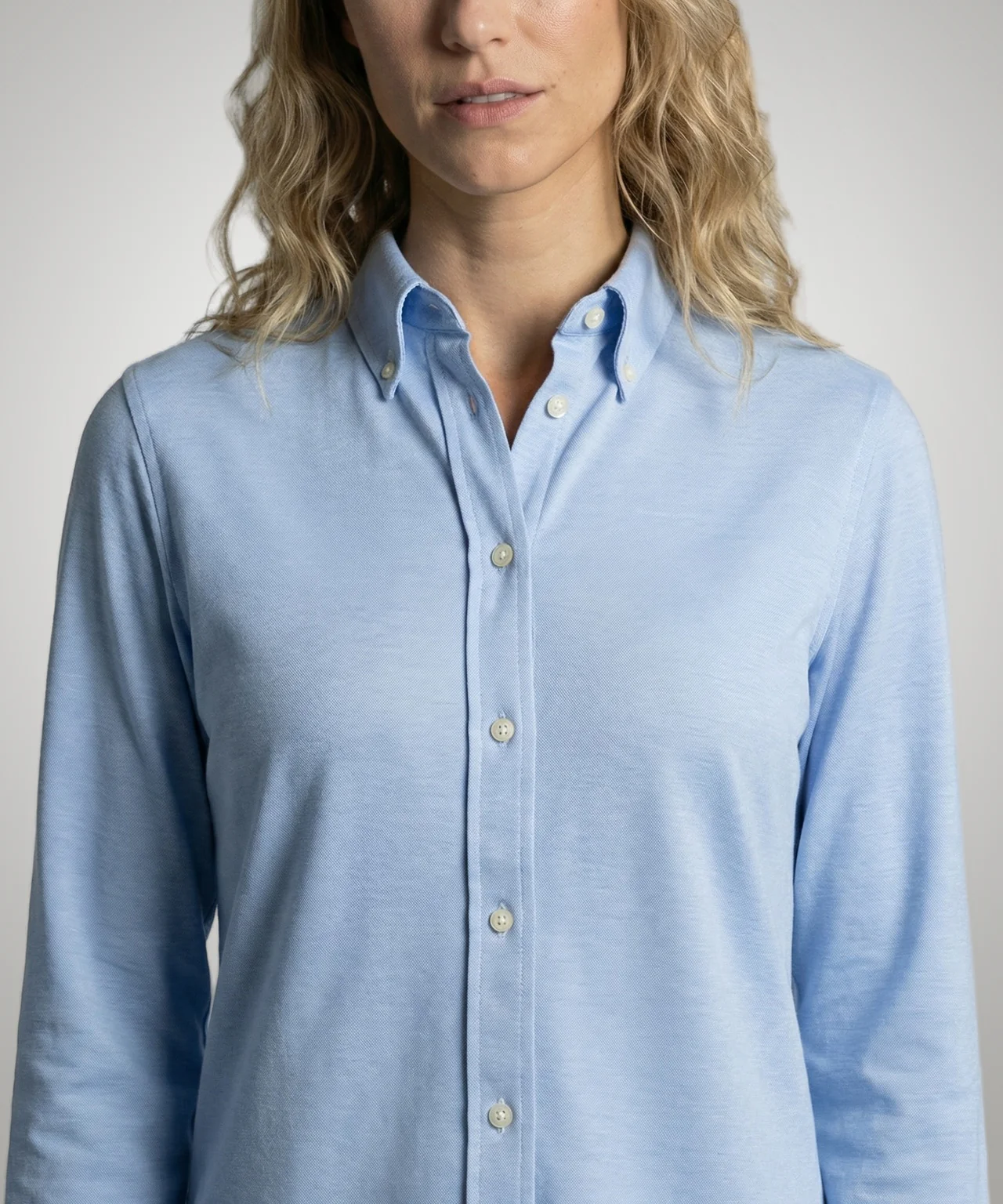 Stretch Piqué Shirt | Light Blue - Image 5