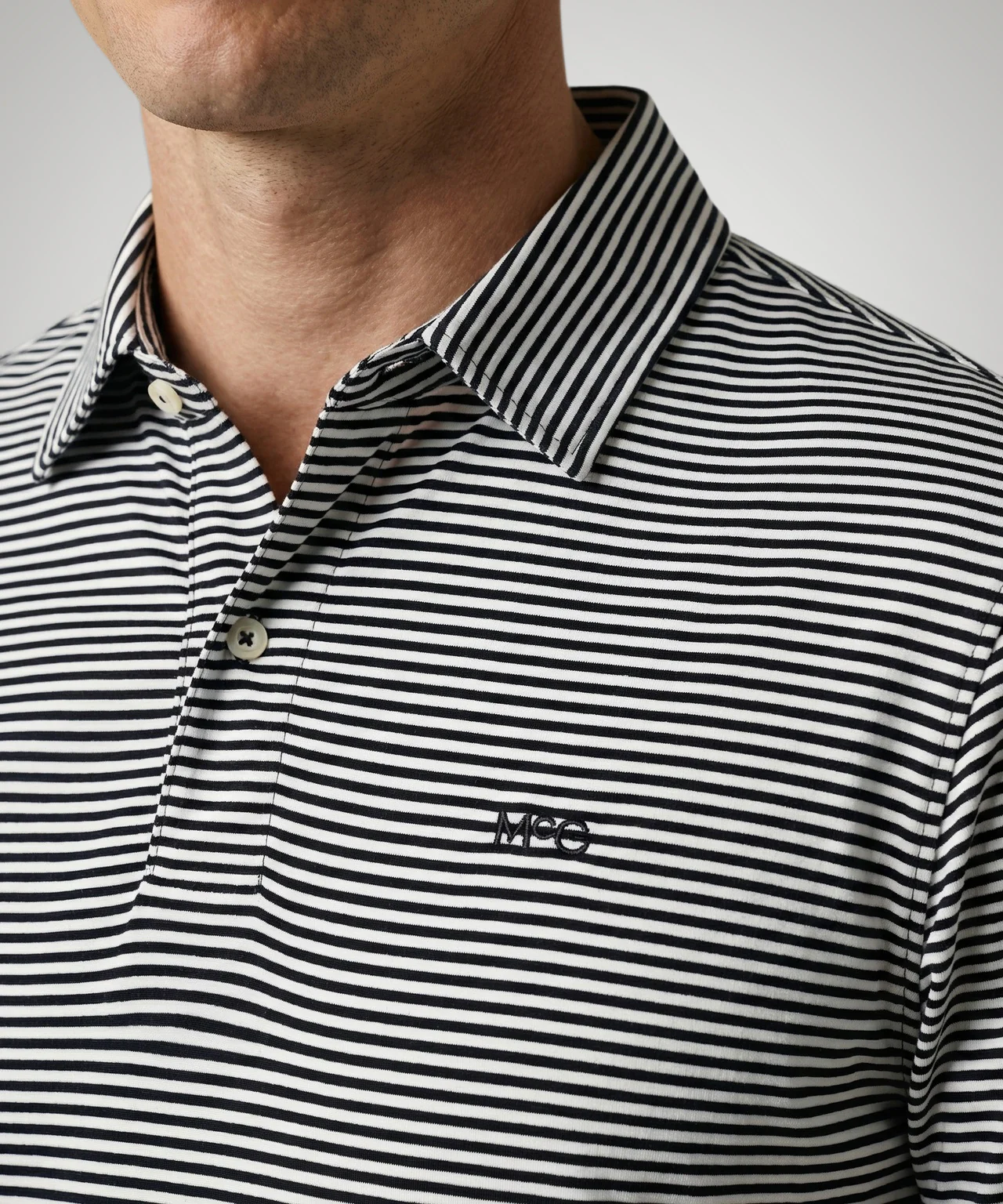 Polo Jersey Stripe | Navy - Image 5