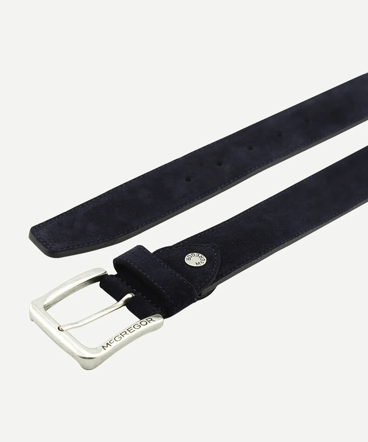 Suede leather belt | Navy - Image 3