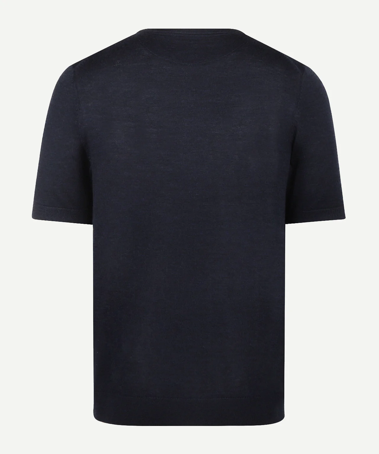T-shirt Extra Fine Merino Round Neck | Navy - Image 4