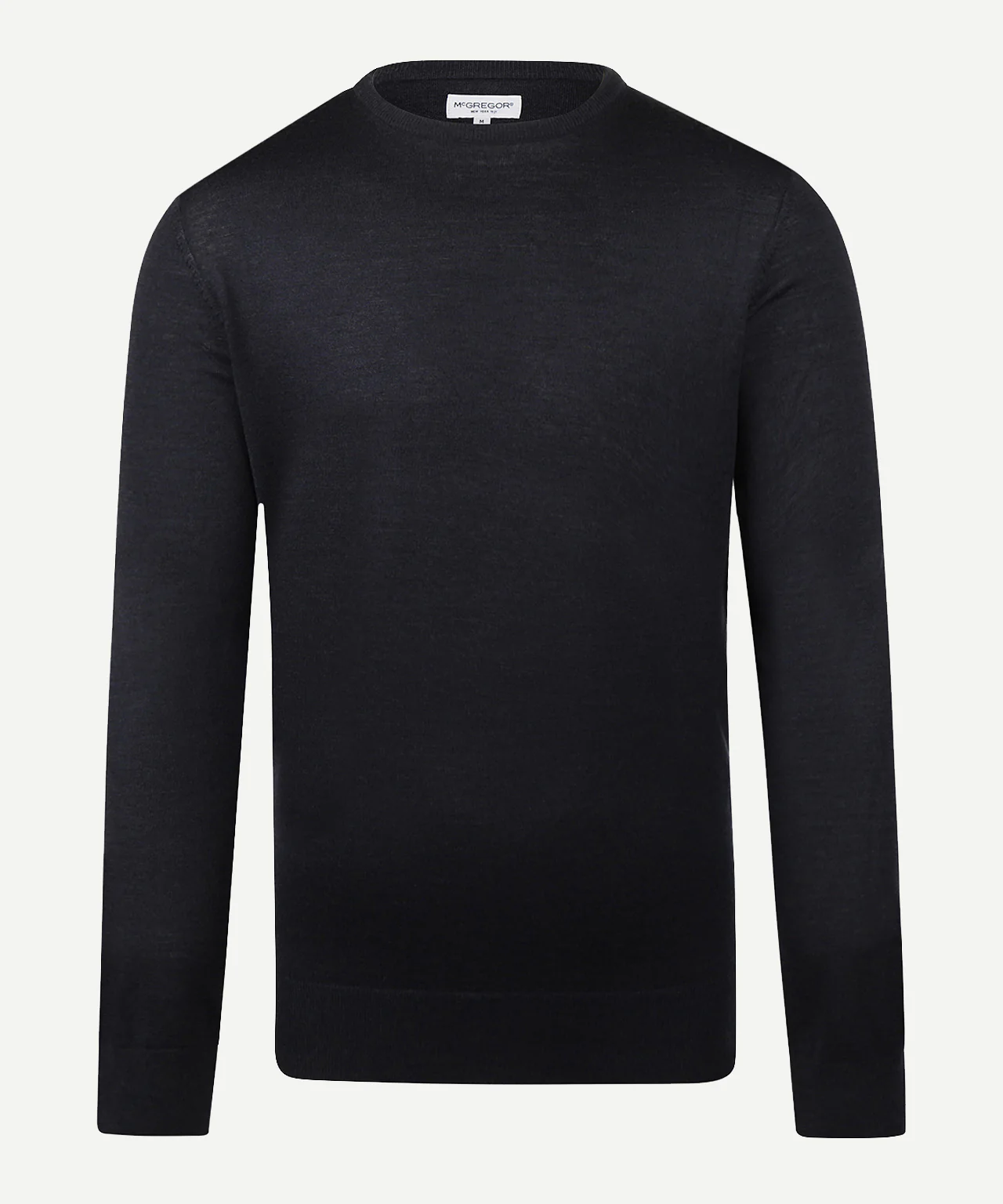 Extra Fine Merino Crew Neck Sweater | Navy - Image 2