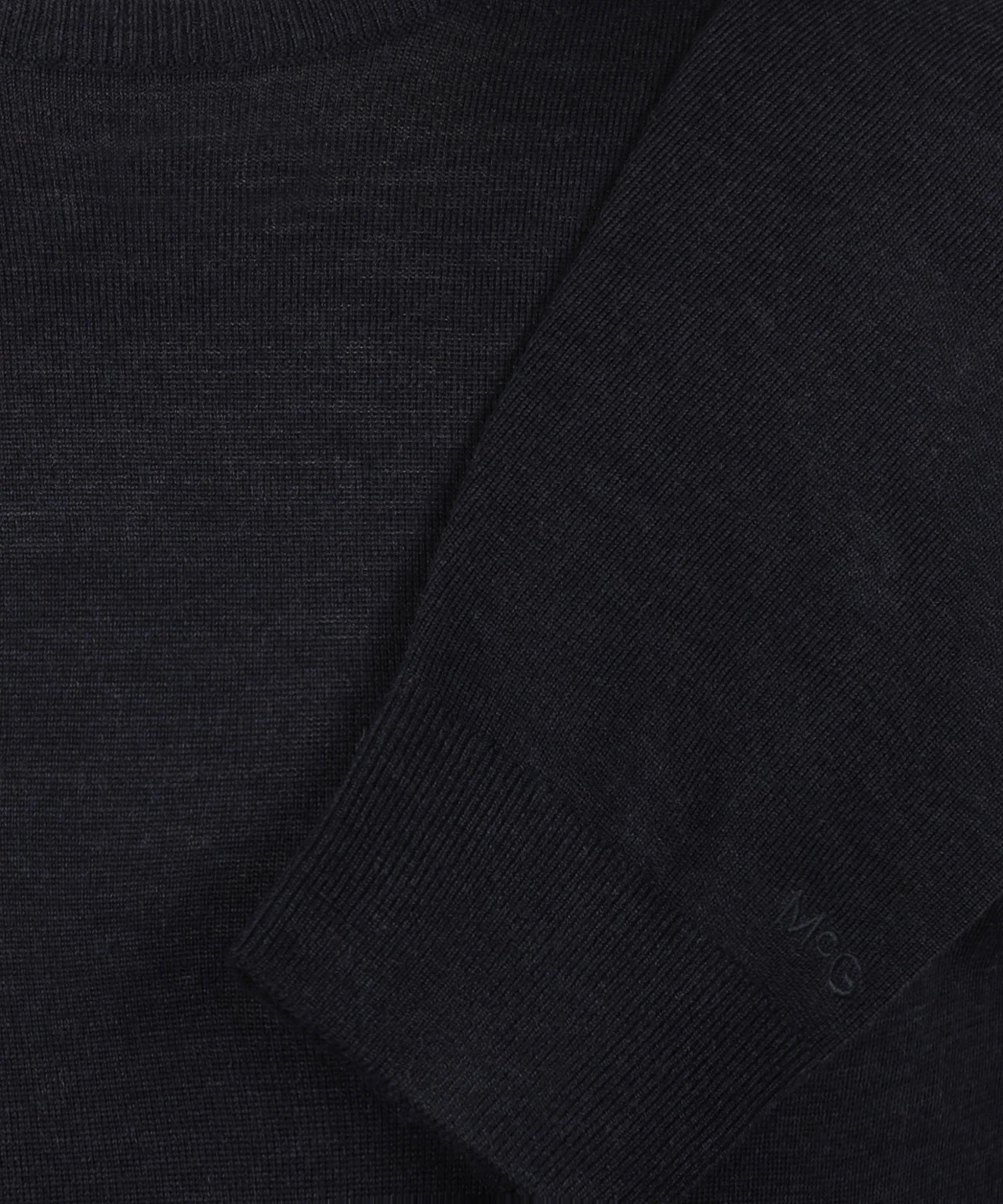 Extra Fine Merino Crew Neck Sweater | Navy - Image 6