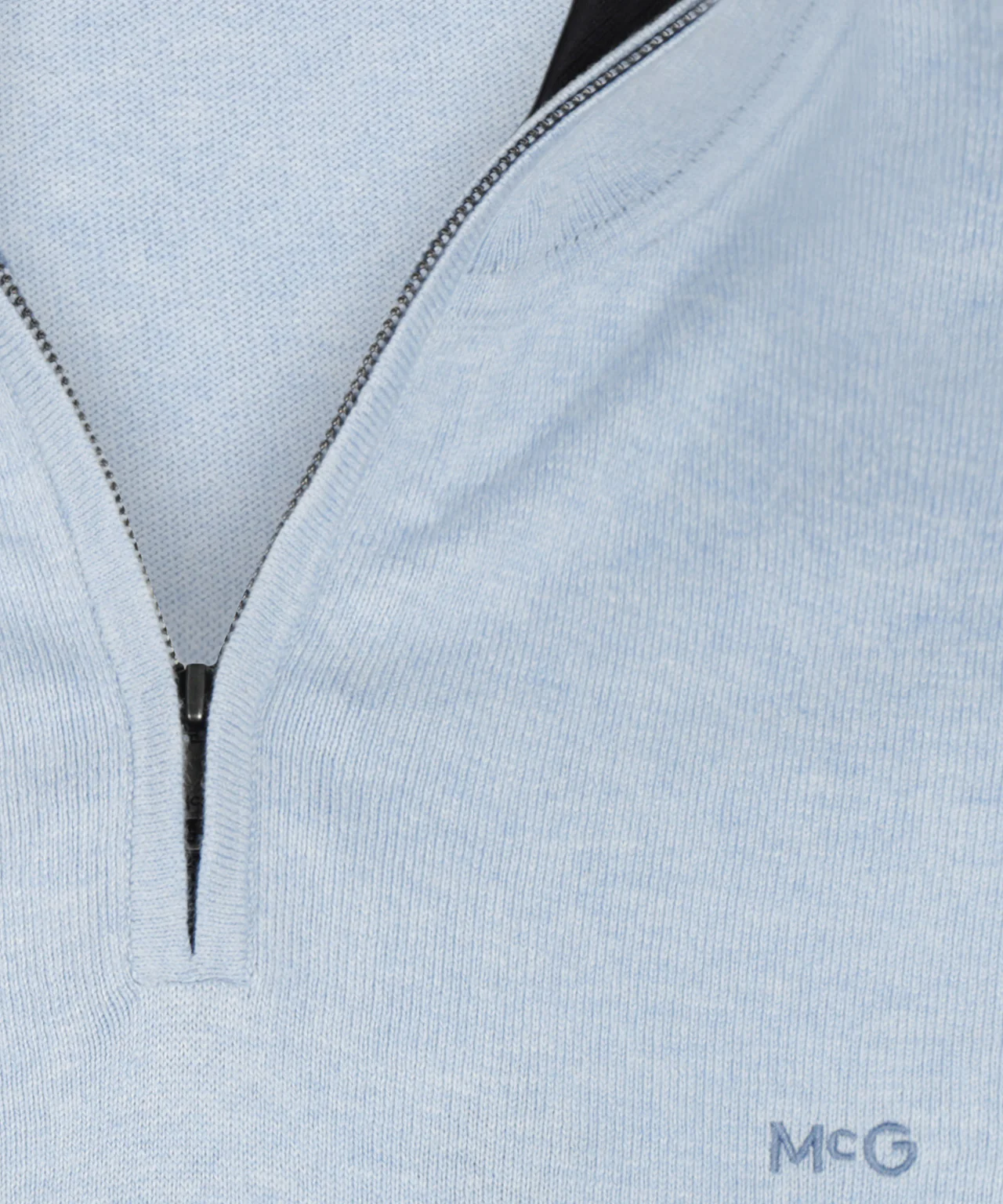 Half-Zip Sweater Cotton Cashmere | Light Blue - Image 6