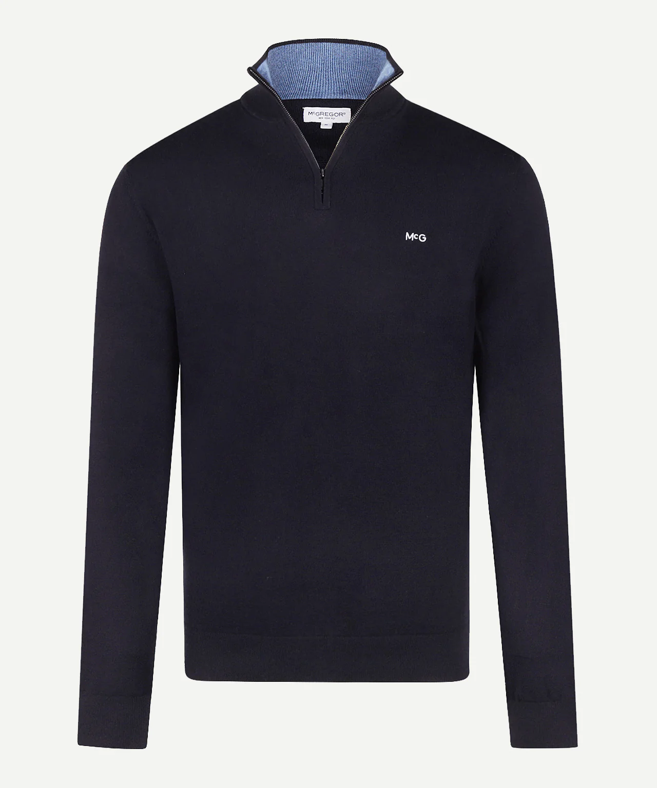 Half-Zip Sweater Cotton Cashmere | Navy - Image 2