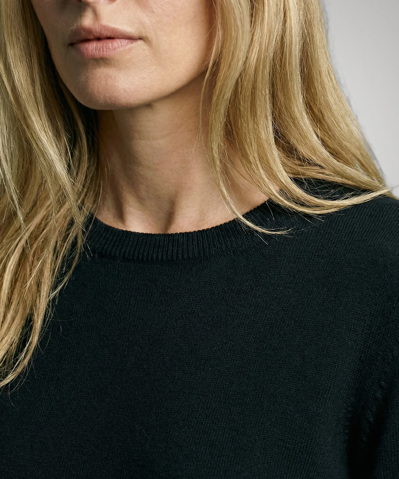 Sweater Cotton-Cashmere Round Neck | Navy - Image 5