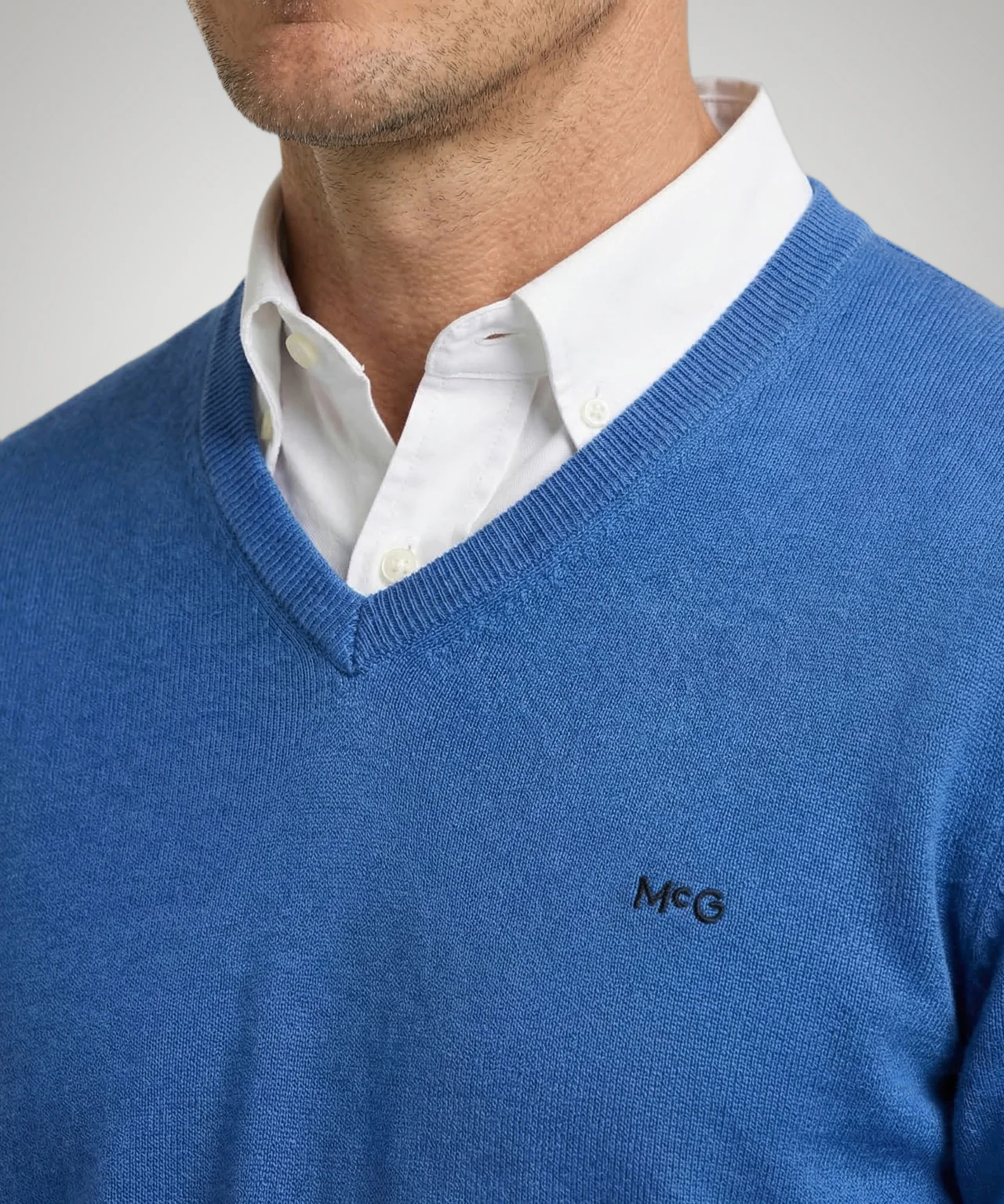 Sweater Cotton-Cashmere V-Neck | Cobalt - Image 5